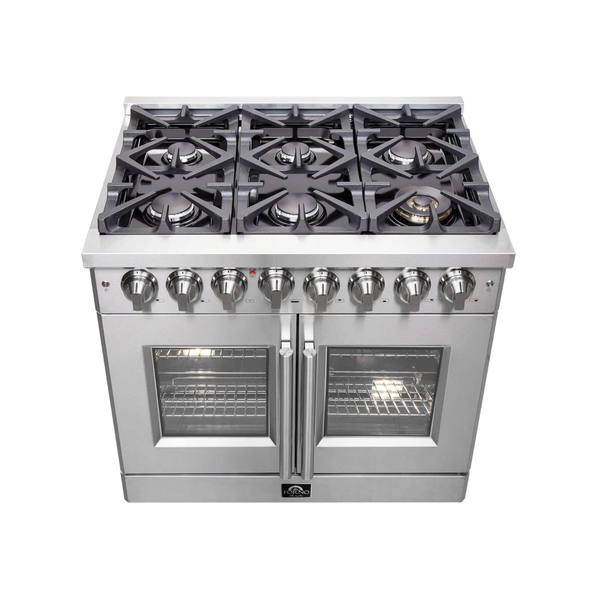 Forno FFSGS632536 Forno Massimo 36 Freestanding French Door Dual Fuel Range