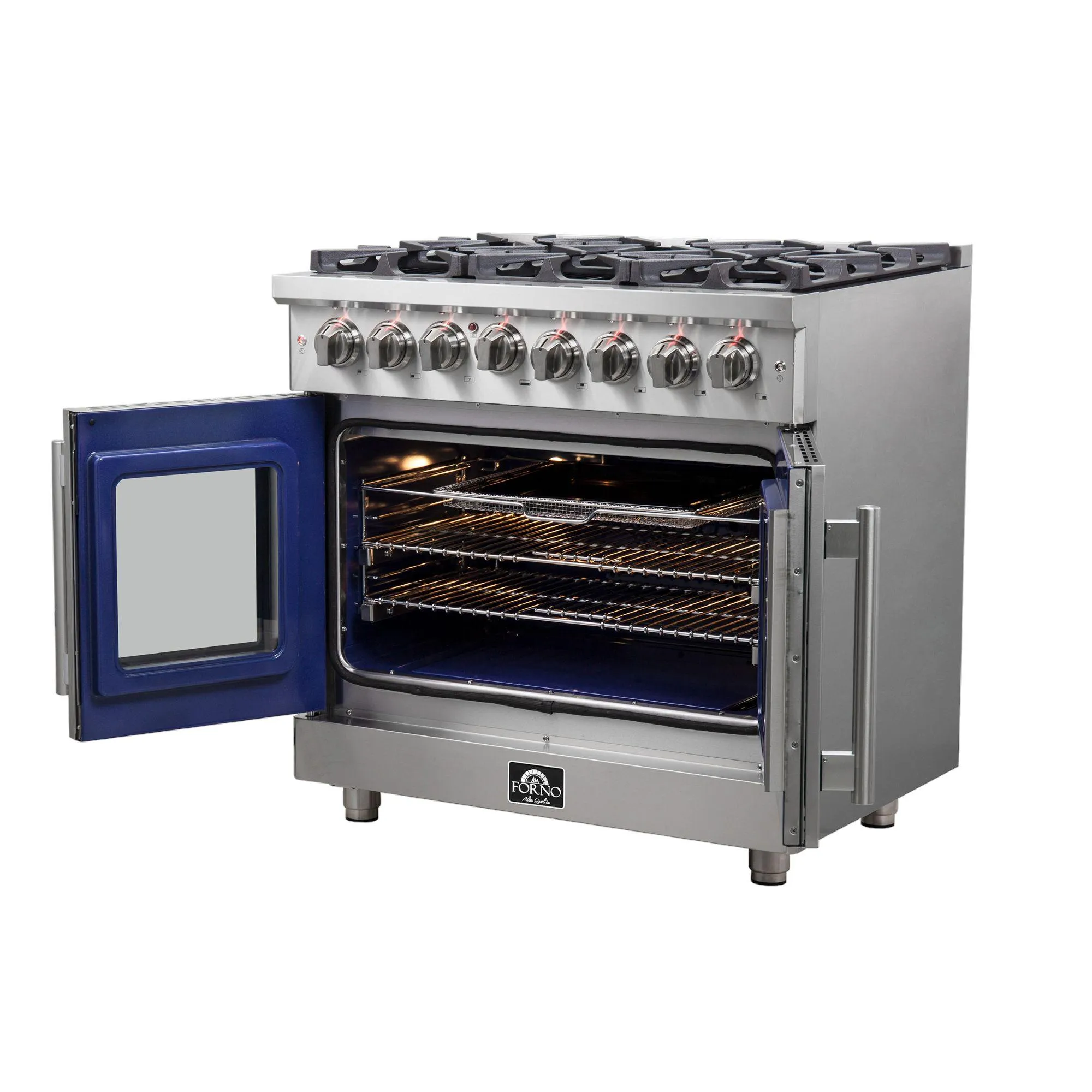 Forno FFSGS632536 Forno Massimo 36 Freestanding French Door Dual Fuel Range