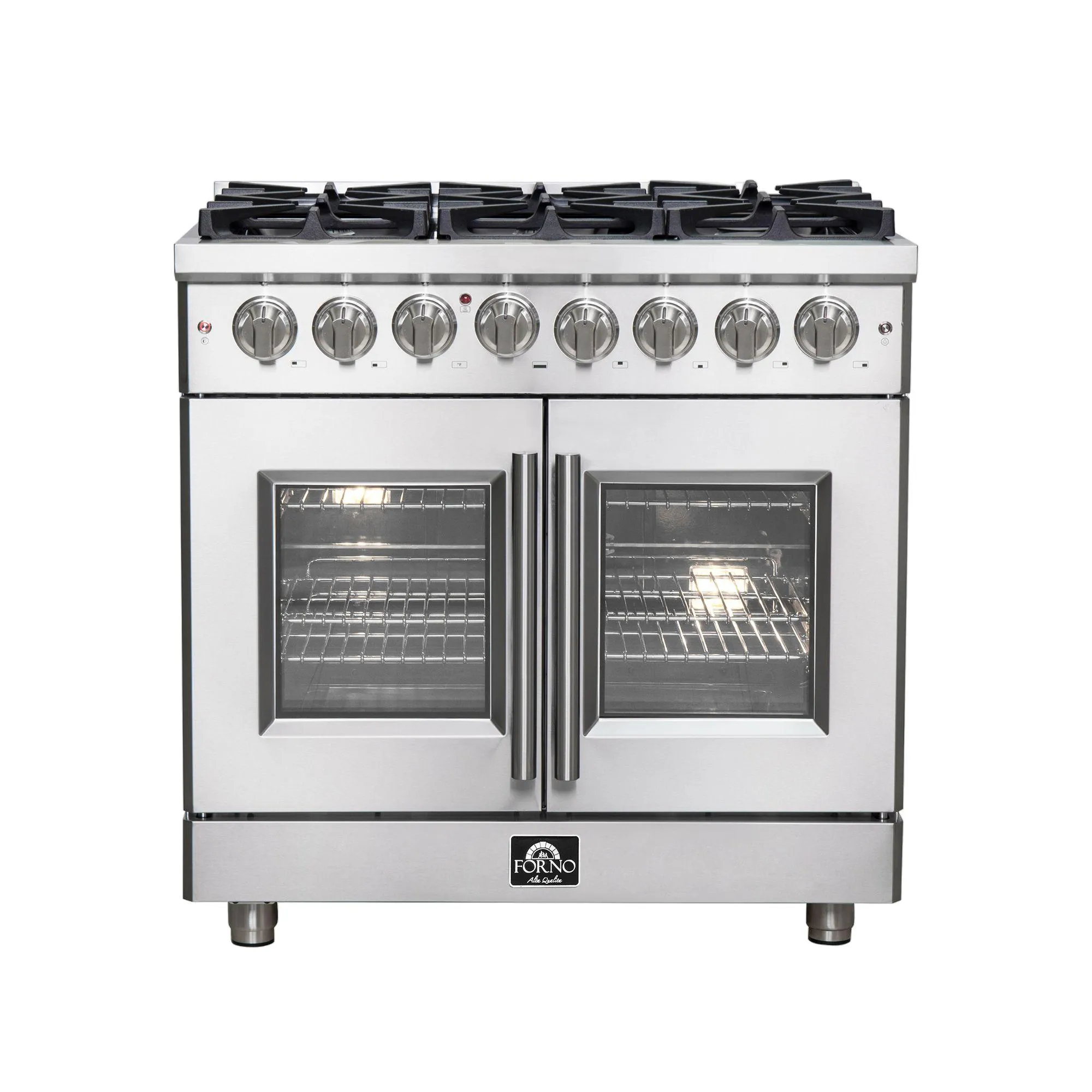 Forno FFSGS632536 Forno Massimo 36 Freestanding French Door Dual Fuel Range