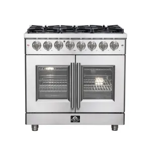 Forno FFSGS632536 Forno Massimo 36 Freestanding French Door Dual Fuel Range