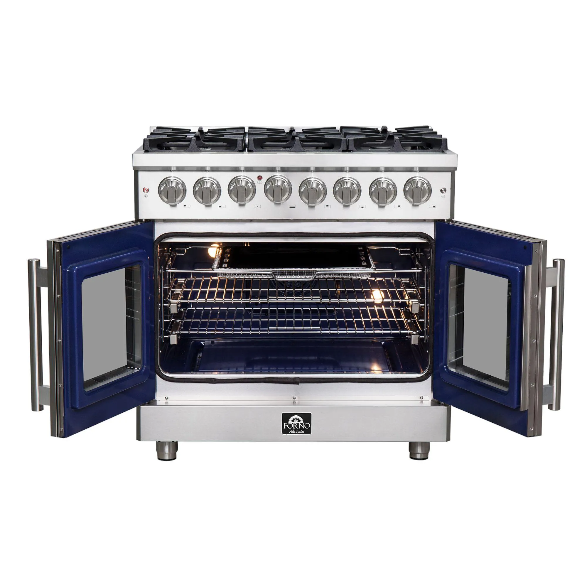 Forno FFSGS632536 Forno Massimo 36 Freestanding French Door Dual Fuel Range
