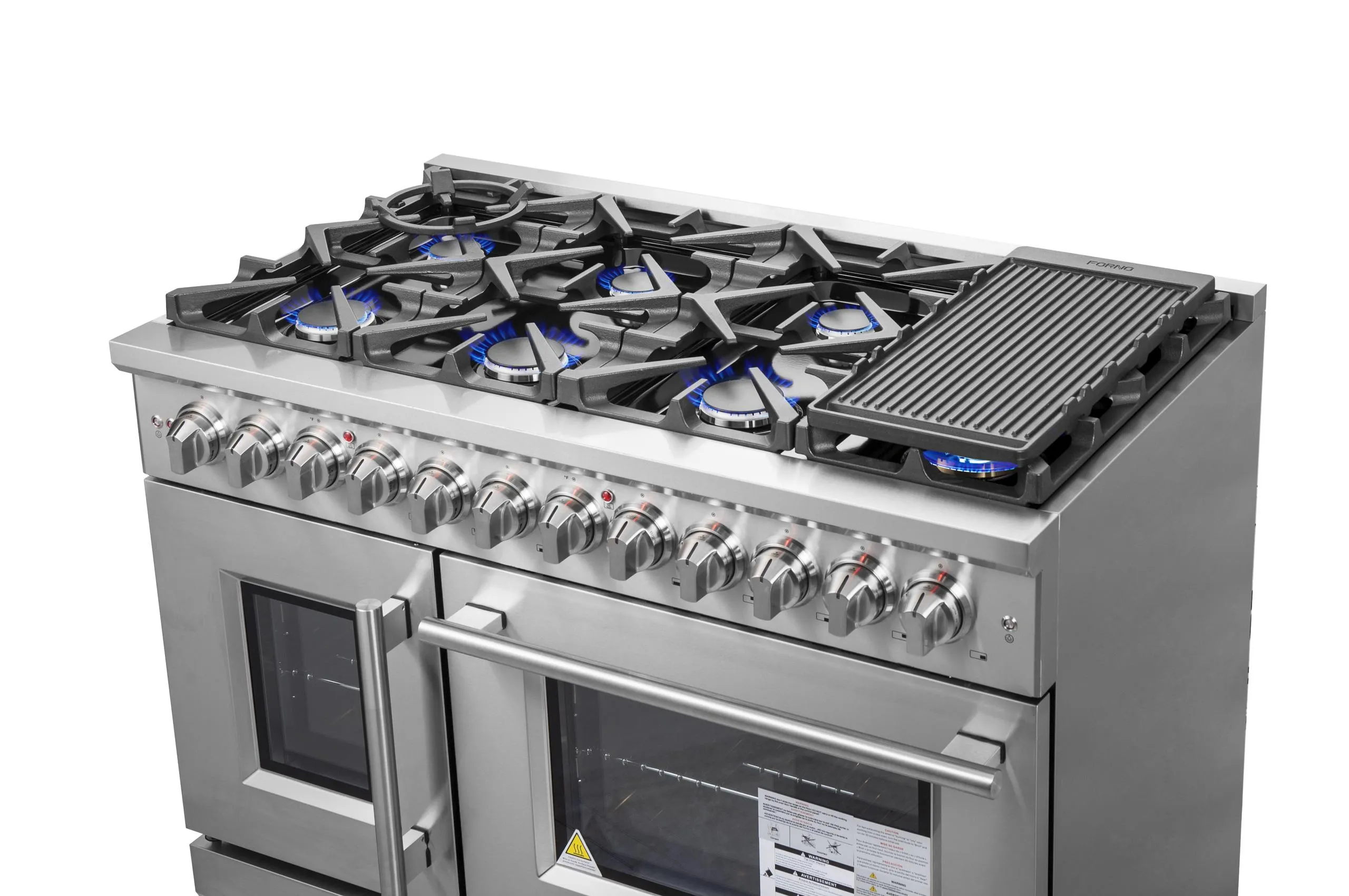 Forno FFSGS632548 Forno Massimo 48 Freestanding French Door Dual Fuel Range