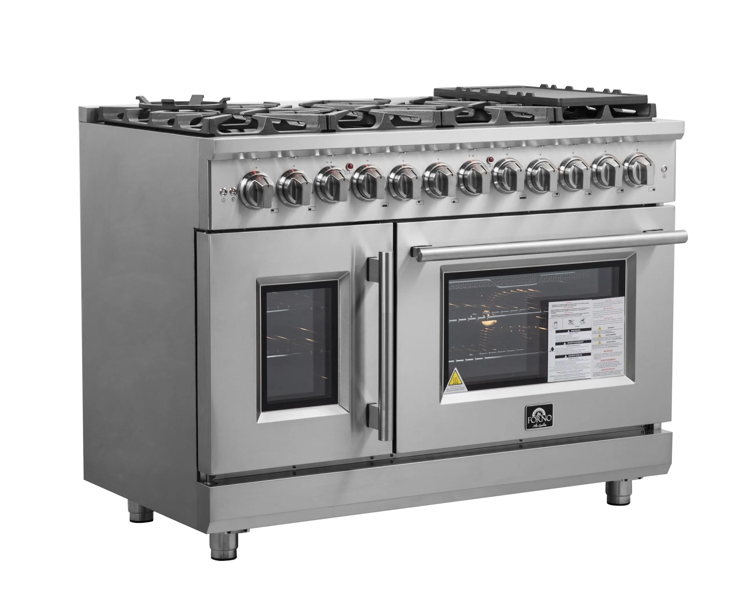 Forno FFSGS632548 Forno Massimo 48 Freestanding French Door Dual Fuel Range