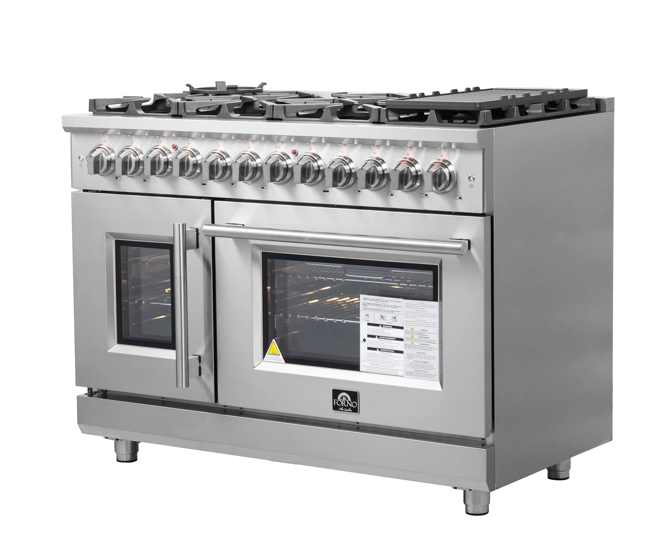 Forno FFSGS632548 Forno Massimo 48 Freestanding French Door Dual Fuel Range