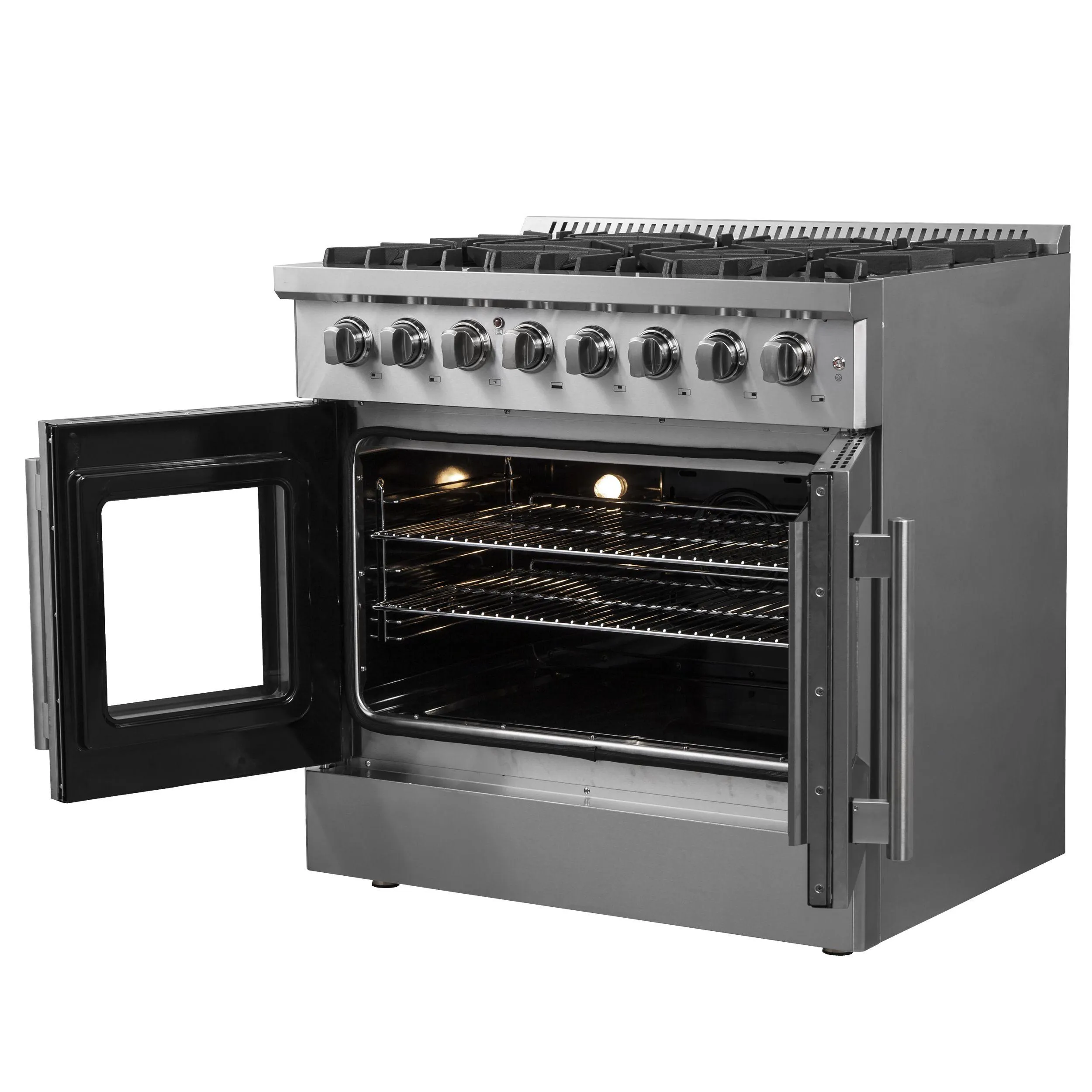 Forno FFSGS635636 Forno Galiano 36 Freestanding French Door Dual Fuel Range