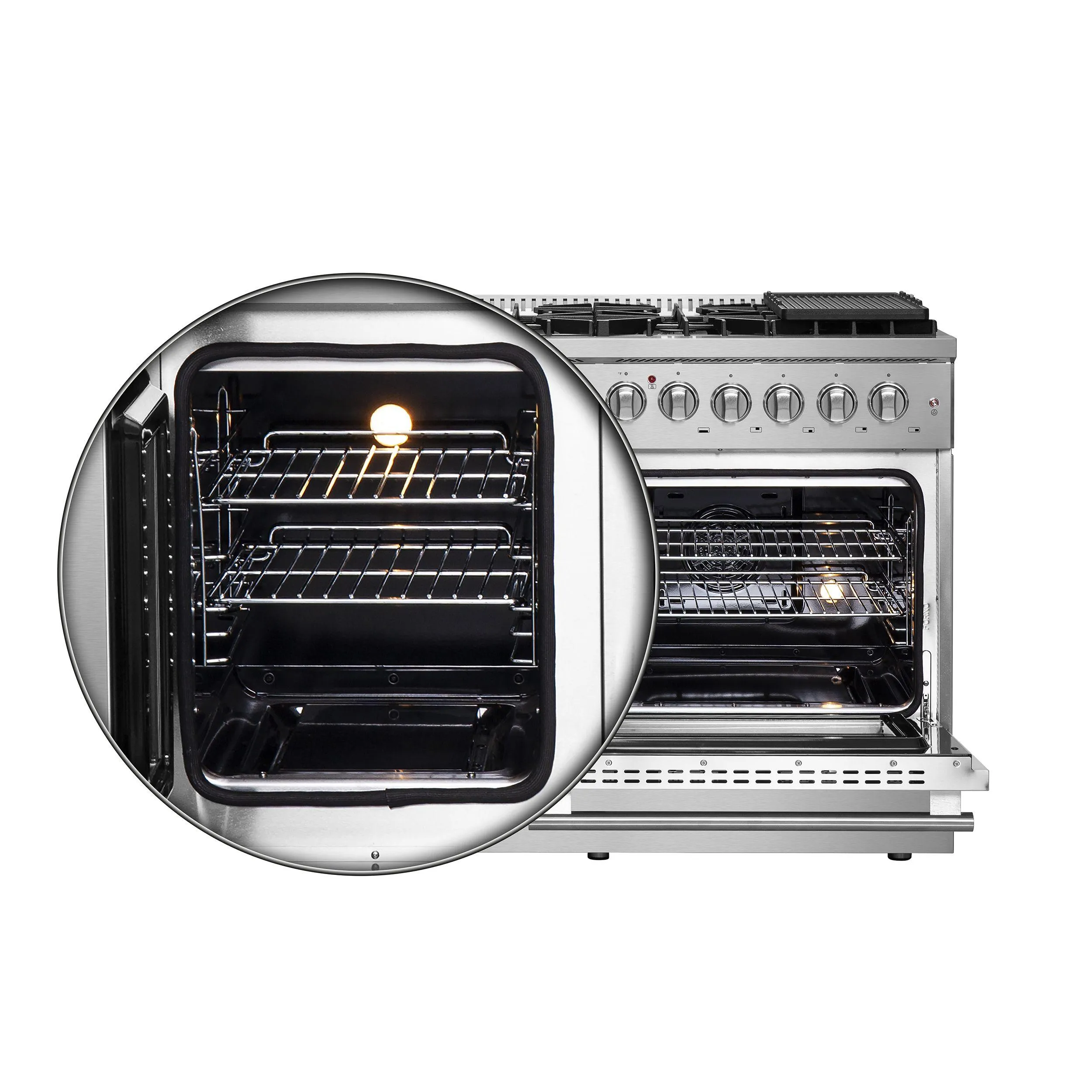 Forno FFSGS635648 Forno Galiano 48 Freestanding French Door Dual Fuel Range