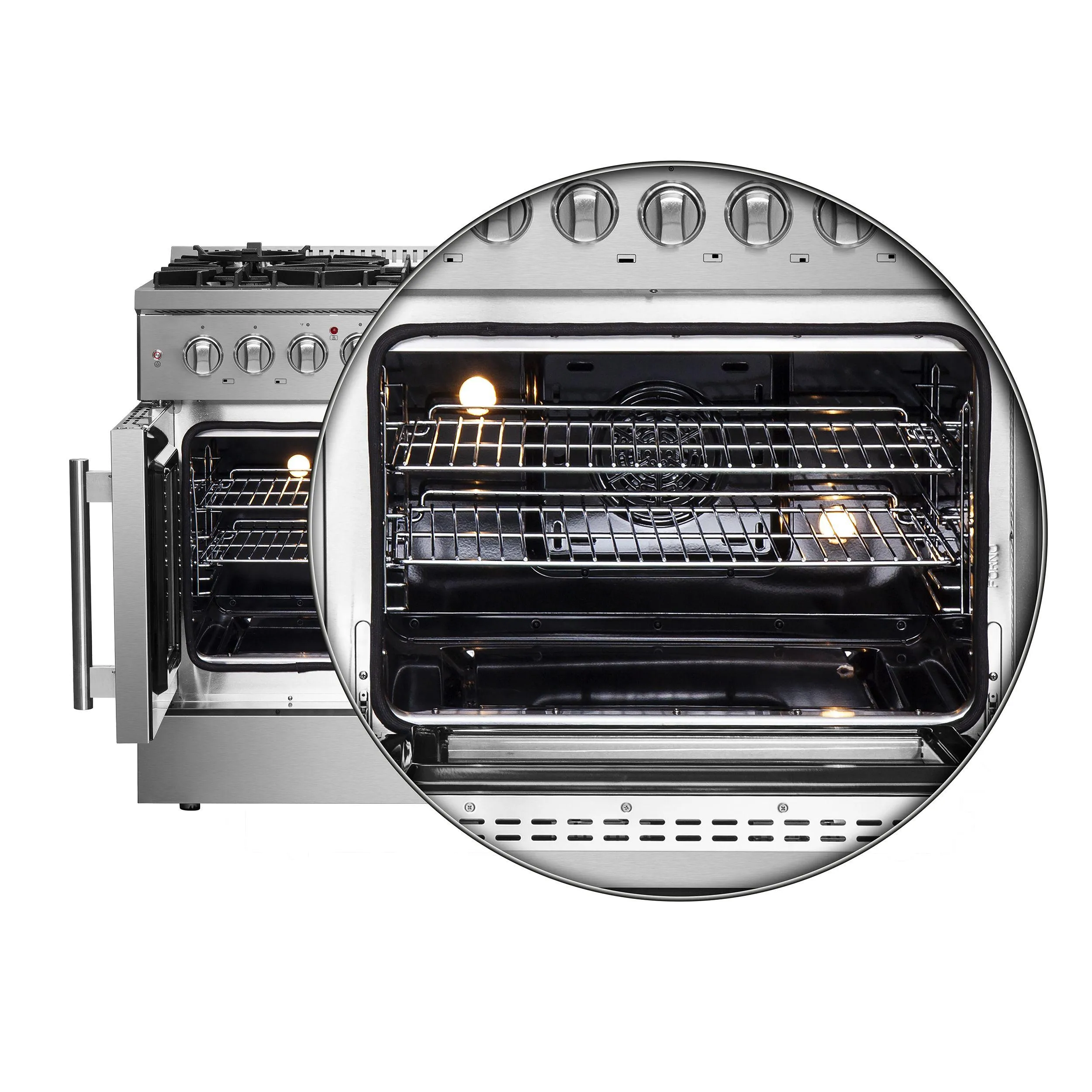 Forno FFSGS635648 Forno Galiano 48 Freestanding French Door Dual Fuel Range