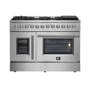 Forno FFSGS635648 Forno Galiano 48 Freestanding French Door Dual Fuel Range