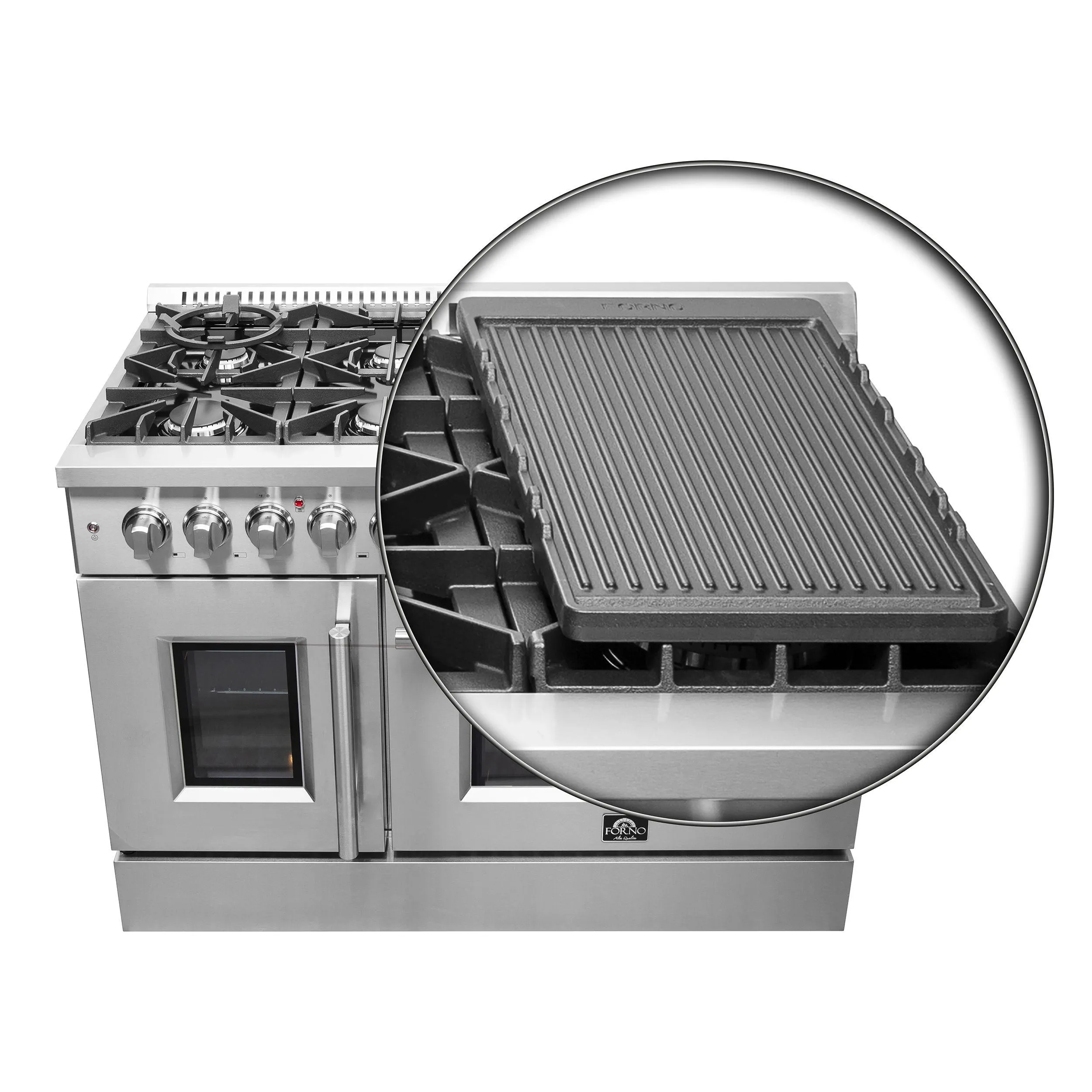 Forno FFSGS635648 Forno Galiano 48 Freestanding French Door Dual Fuel Range