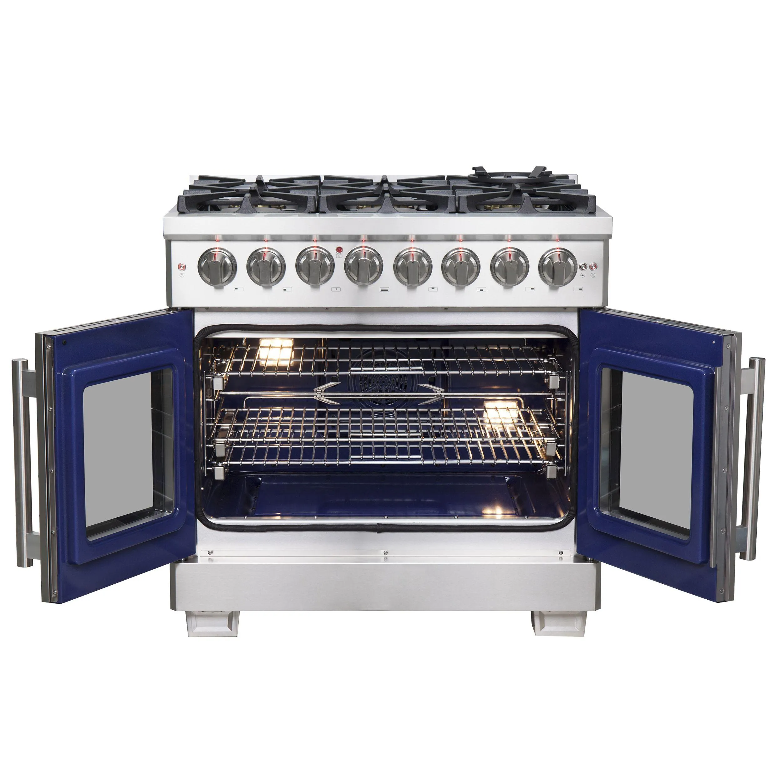 Forno FFSGS638736 Forno Capriasca 36 Freestanding French Door Dual Fuel Range