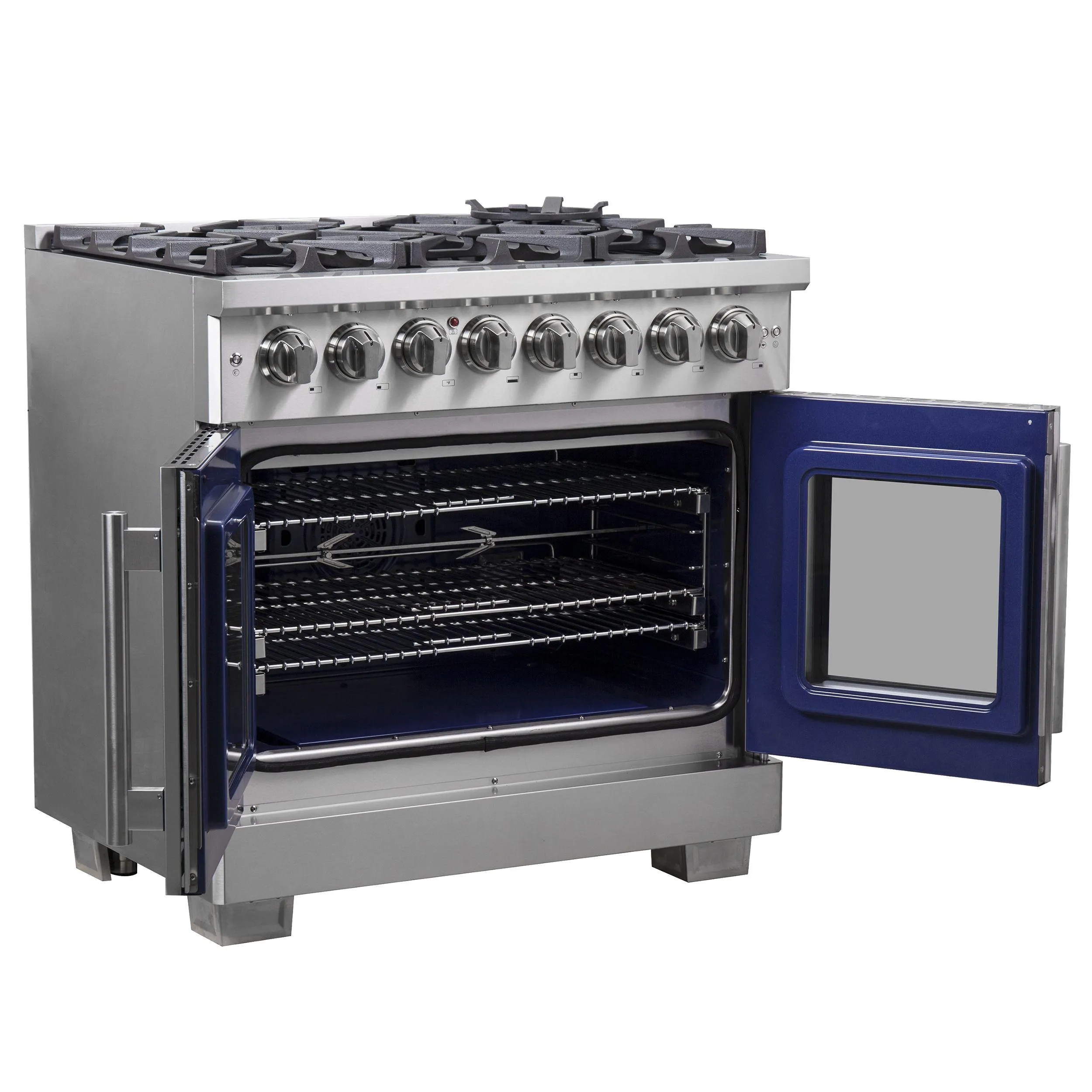 Forno FFSGS638736 Forno Capriasca 36 Freestanding French Door Dual Fuel Range