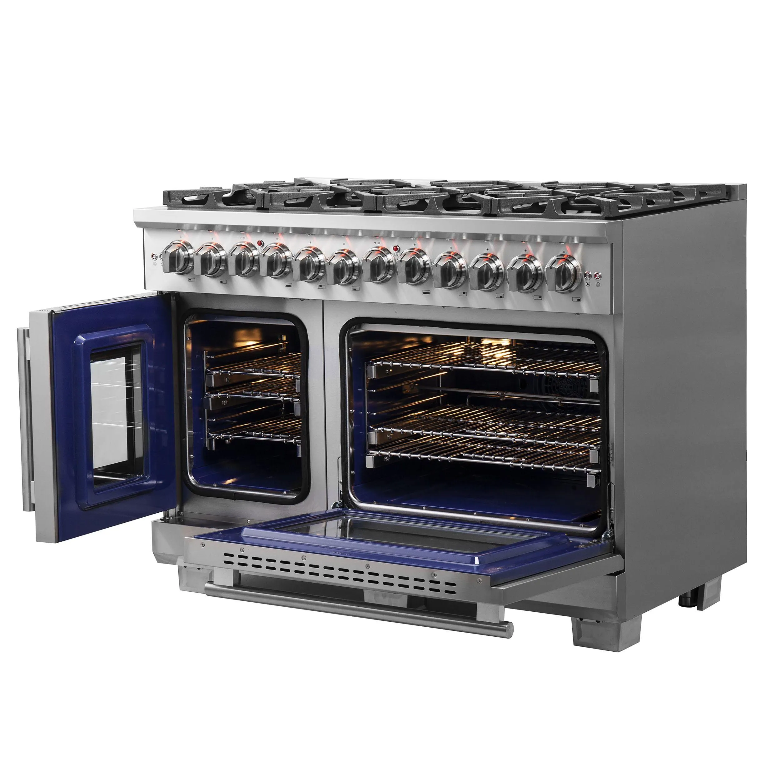 Forno FFSGS638748 Forno Capriasca 48 Freestanding French Door Dual Fuel Range