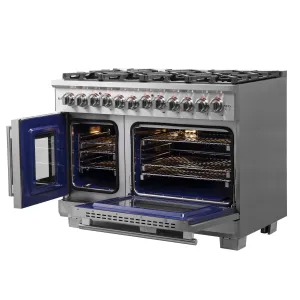 Forno FFSGS638748 Forno Capriasca 48 Freestanding French Door Dual Fuel Range