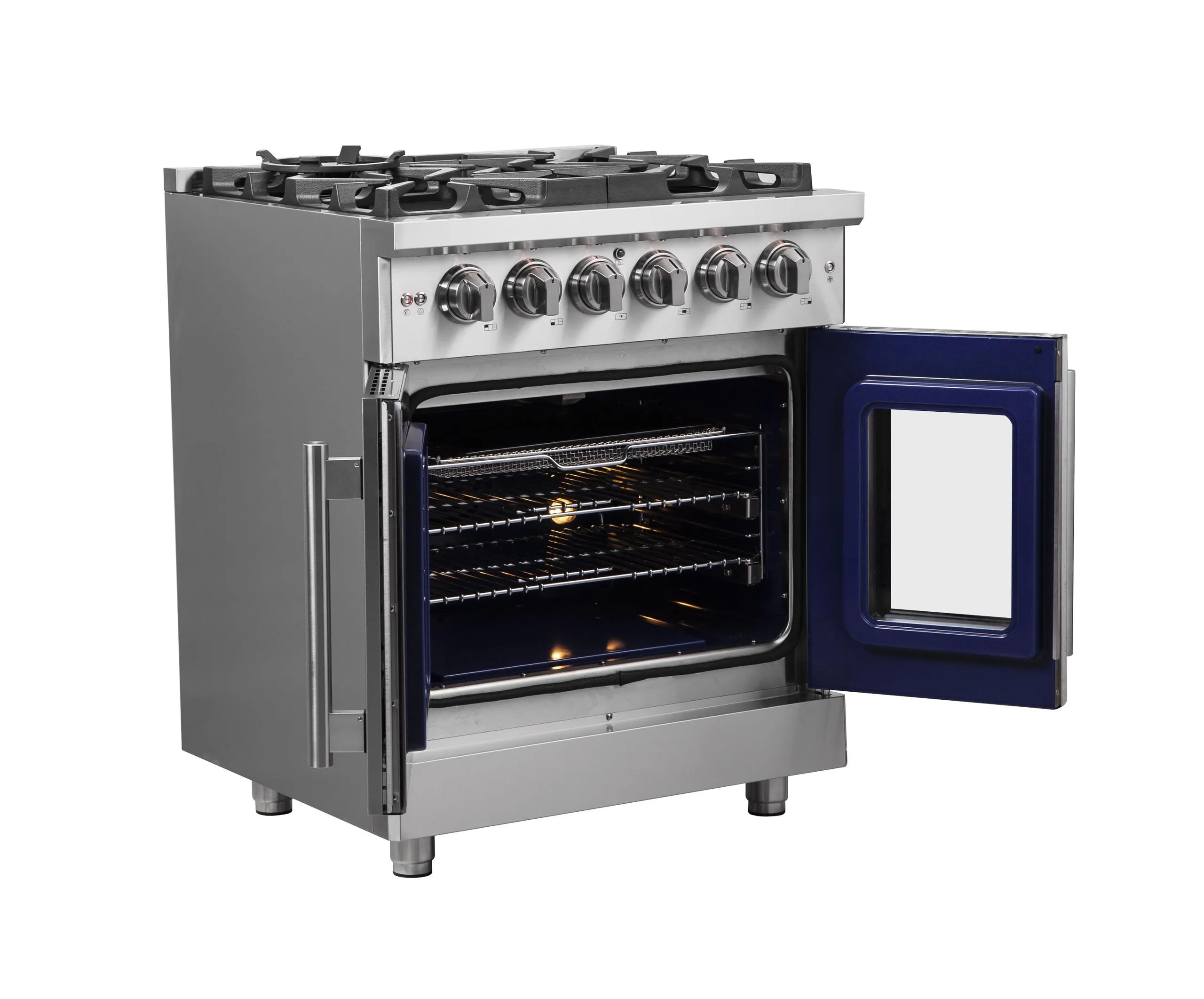 Forno FFSGS643930 Forno Massimo 30 Freestanding French Door Gas Convection Range
