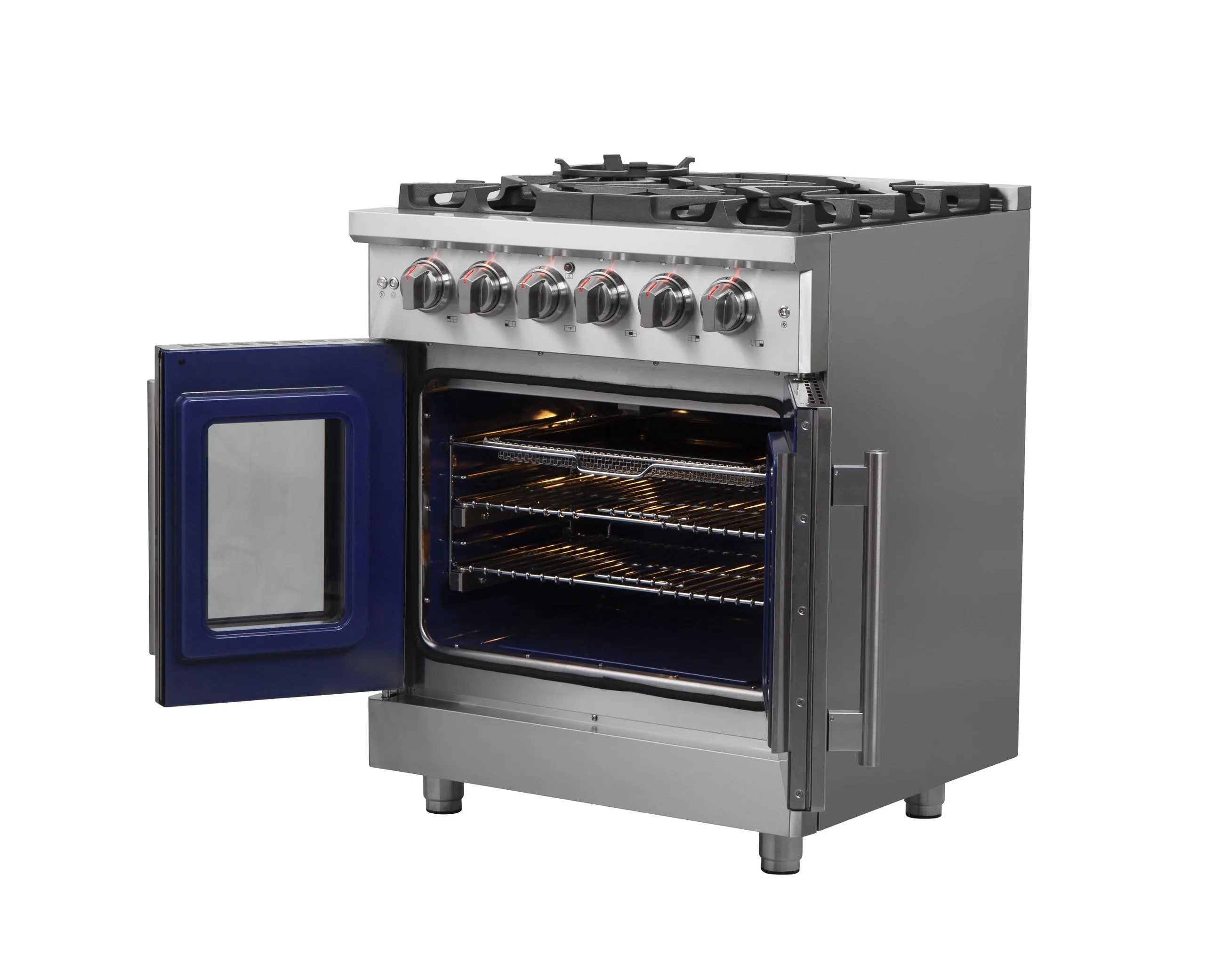 Forno FFSGS643930 Forno Massimo 30 Freestanding French Door Gas Convection Range