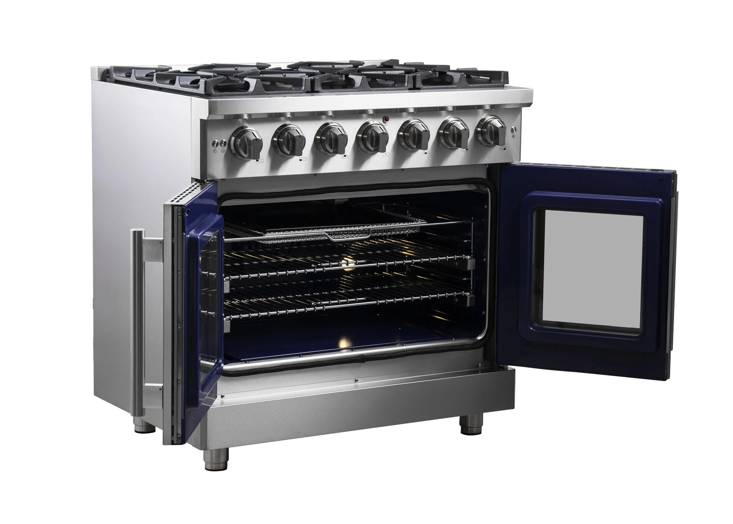 Forno FFSGS643936 Forno Massimo 36 Freestanding French Door Gas Convection Range