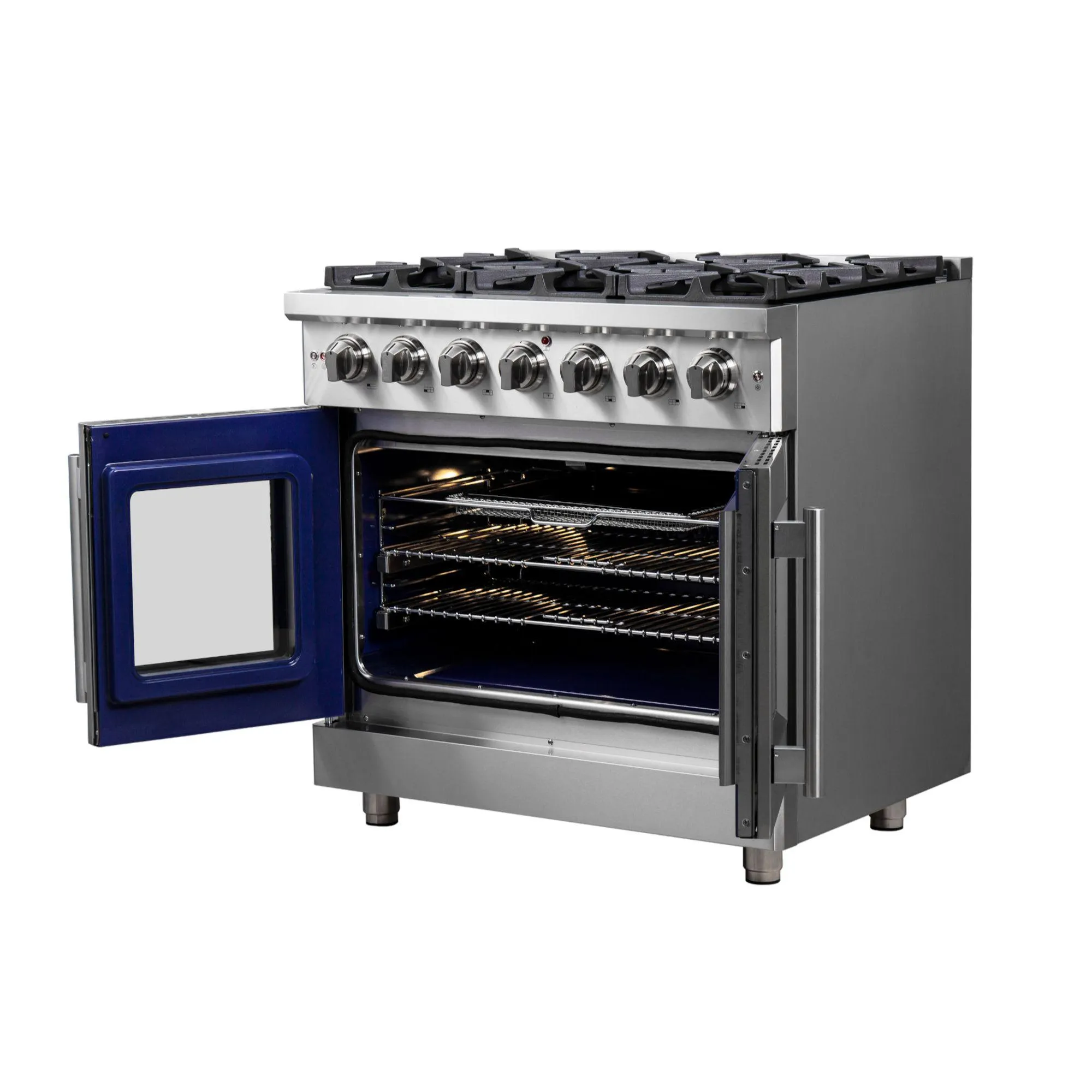 Forno FFSGS643936 Forno Massimo 36 Freestanding French Door Gas Convection Range