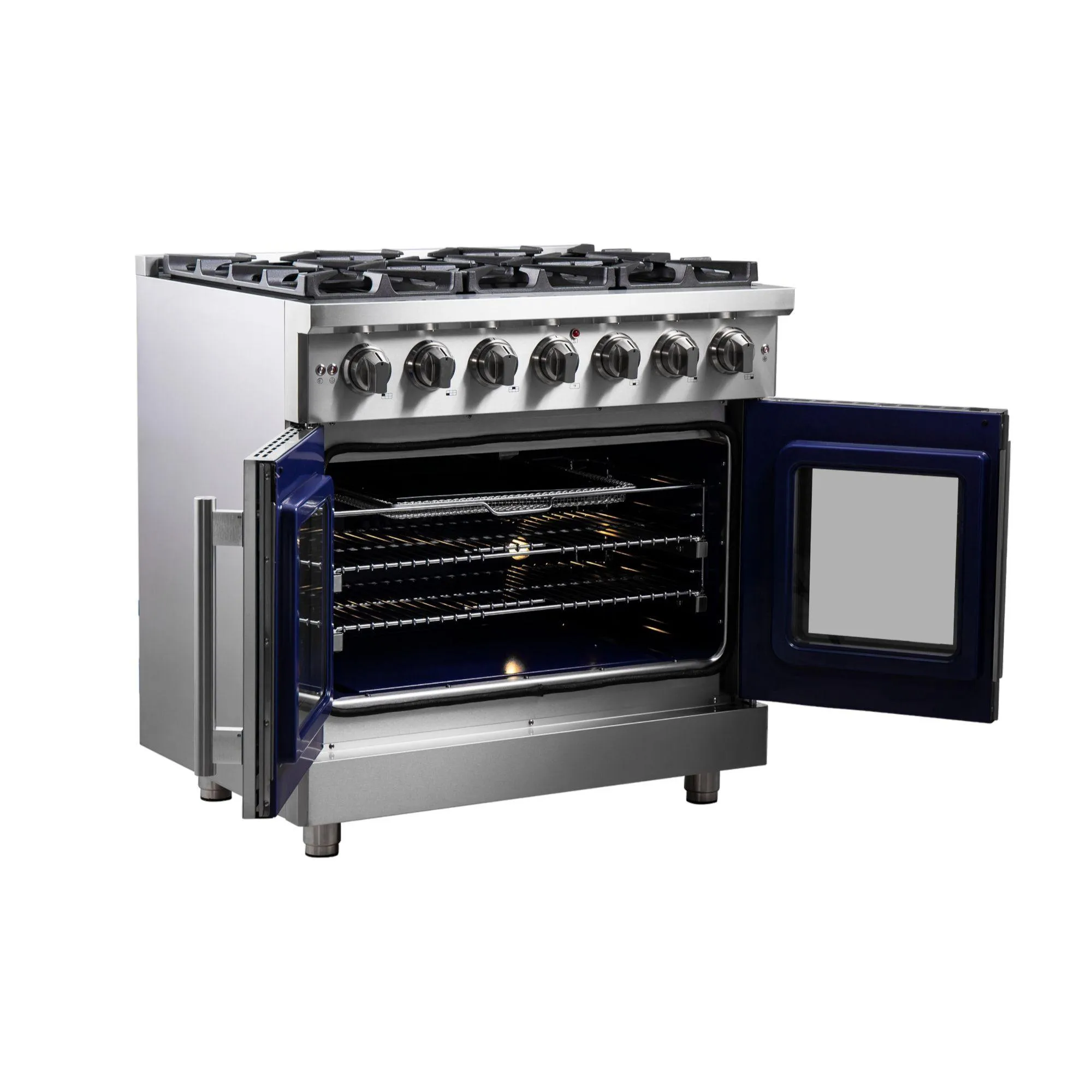 Forno FFSGS643936 Forno Massimo 36 Freestanding French Door Gas Convection Range