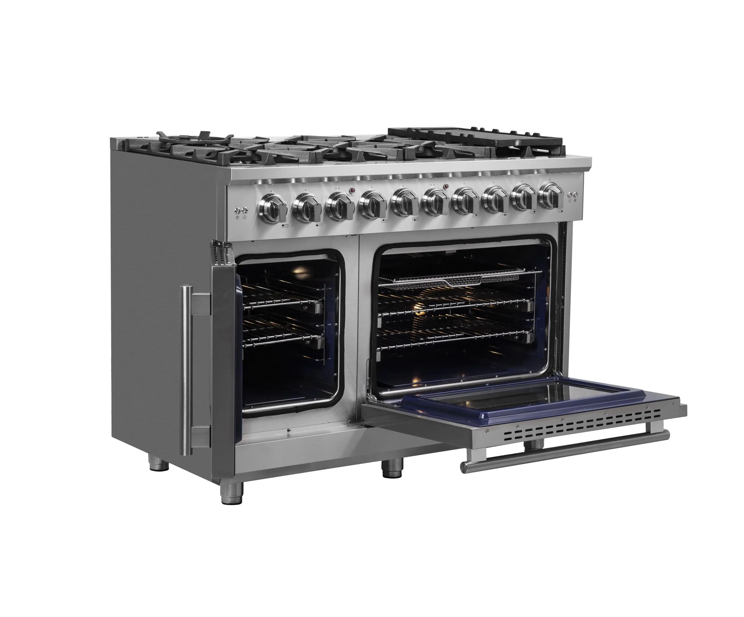 Forno FFSGS643948 Forno Massimo 48 Freestanding French Door Gas Convection Range