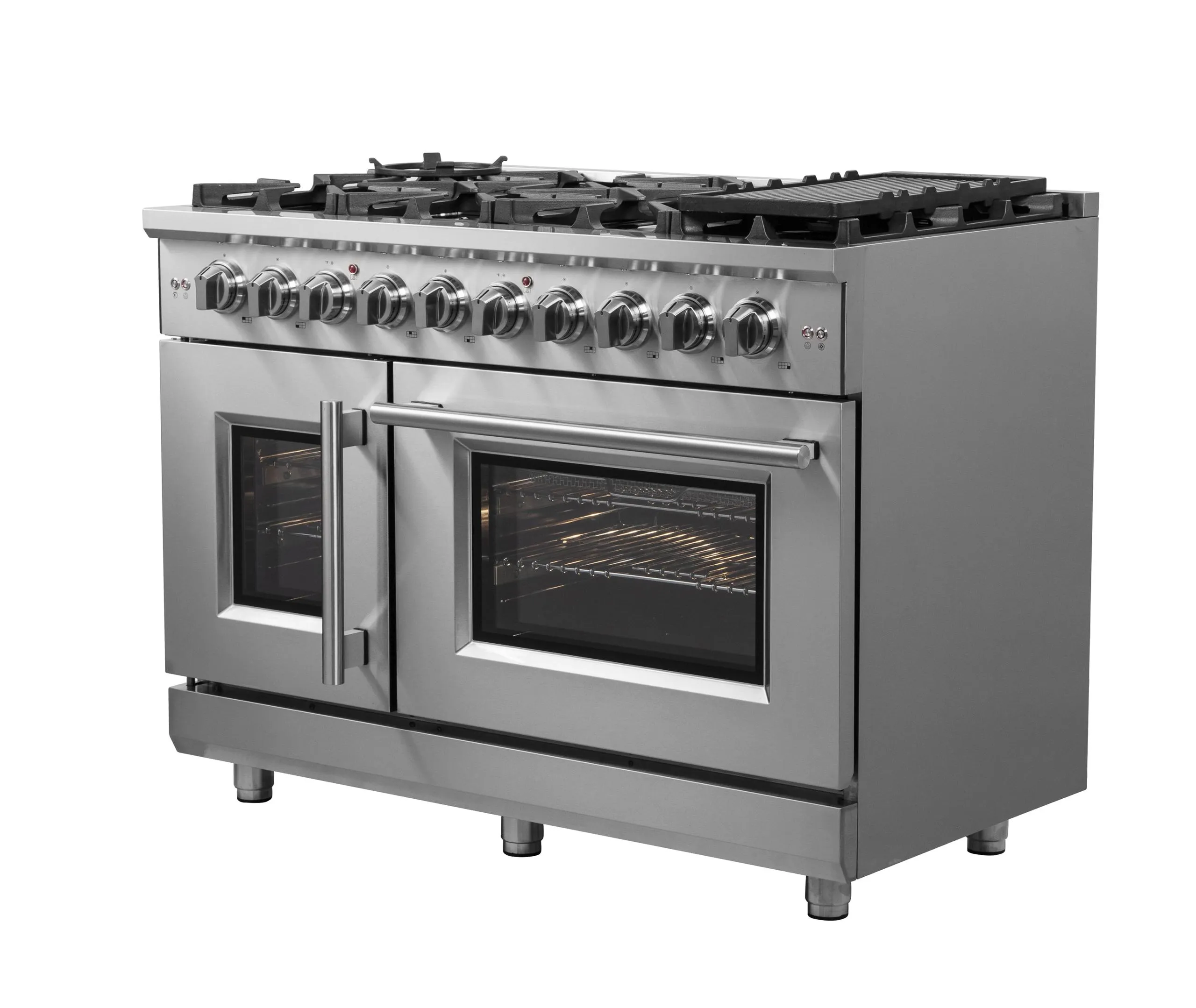 Forno FFSGS643948 Forno Massimo 48 Freestanding French Door Gas Convection Range