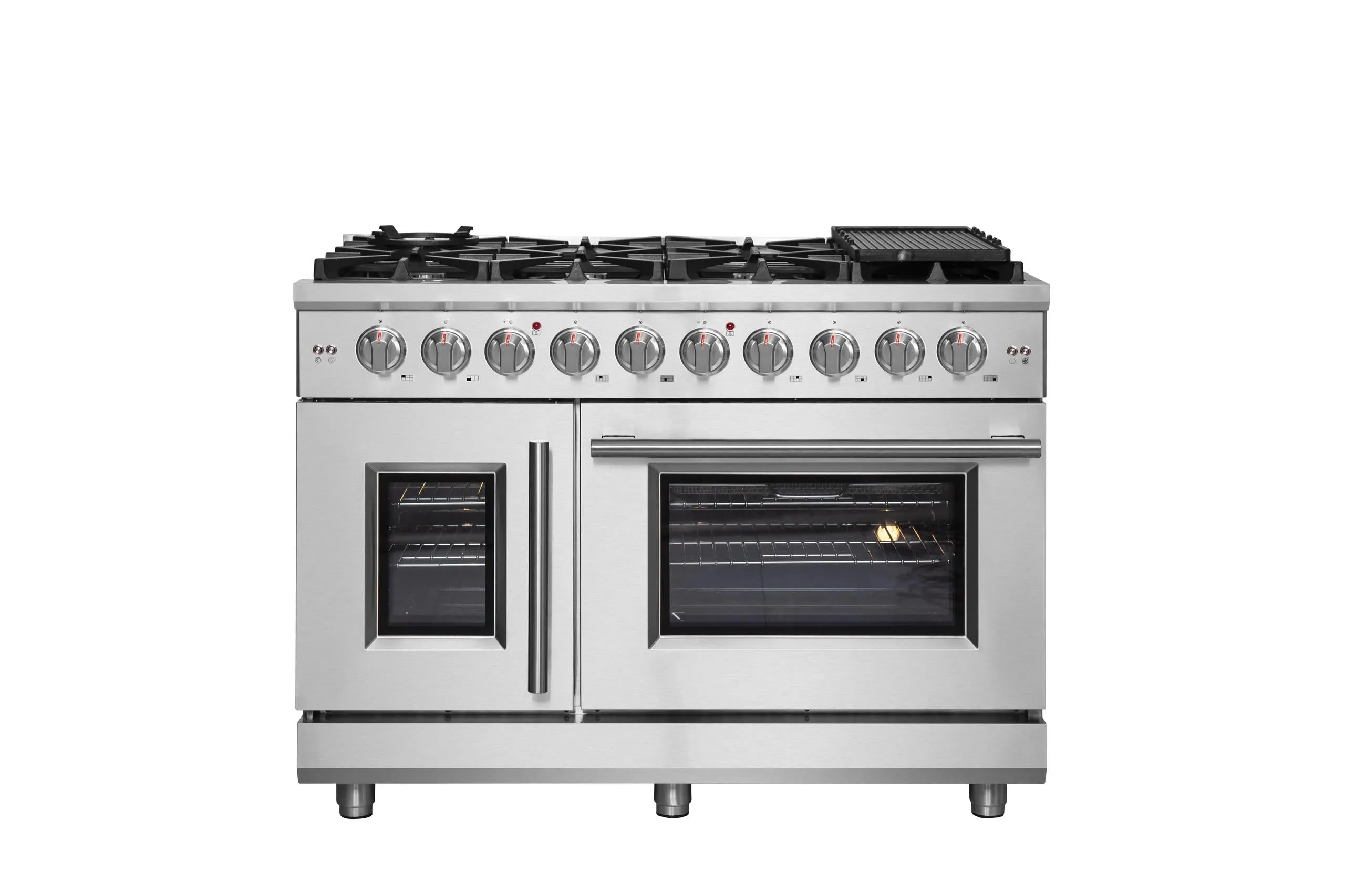 Forno FFSGS643948 Forno Massimo 48 Freestanding French Door Gas Convection Range