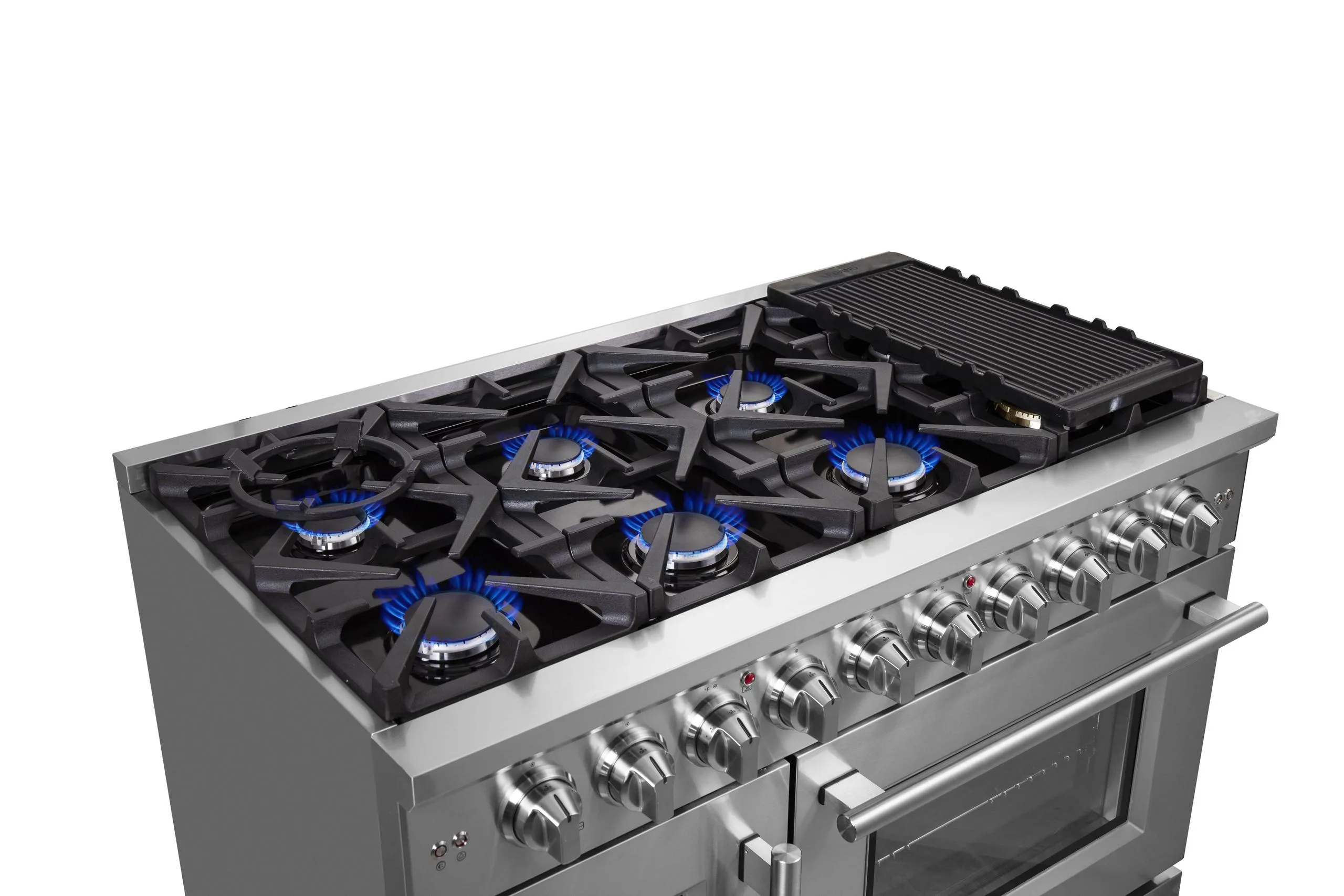 Forno FFSGS643948 Forno Massimo 48 Freestanding French Door Gas Convection Range
