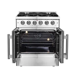 Forno FFSGS644430 Forno Galiano 30 Freestanding French Door Gas Range