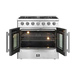 Forno FFSGS644436 Forno Galiano 36 Freestanding French Door Gas Range