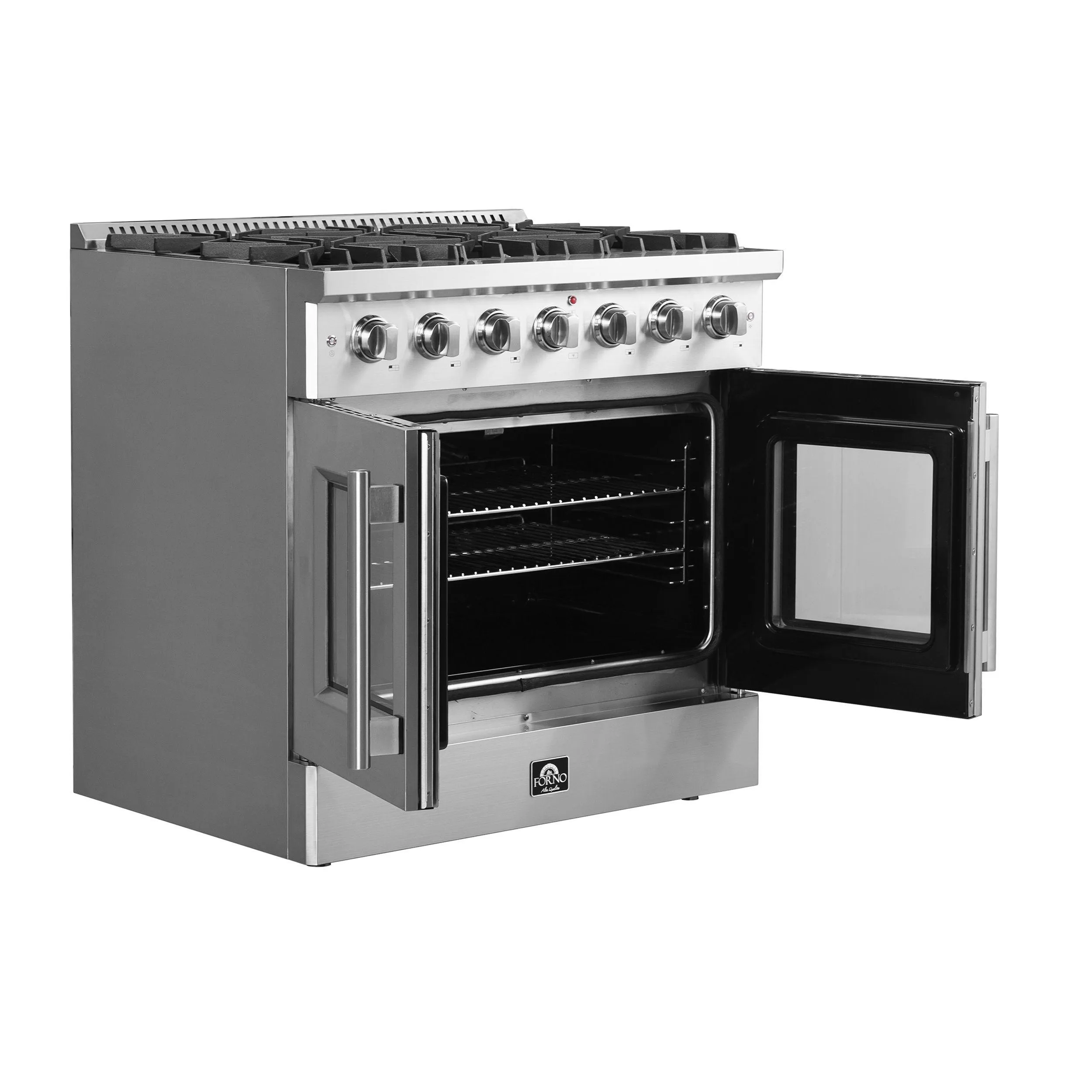 Forno FFSGS644436 Forno Galiano 36 Freestanding French Door Gas Range