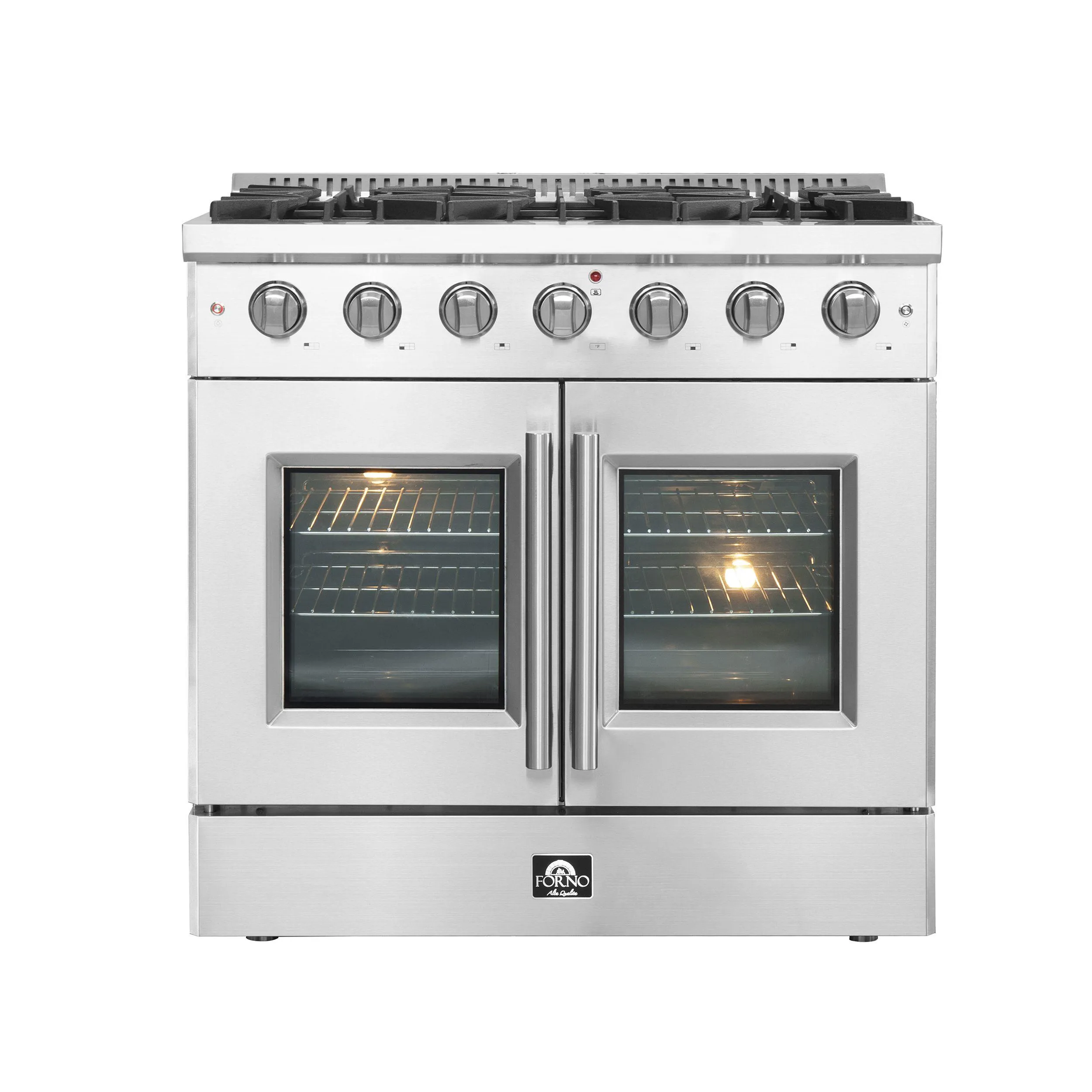 Forno FFSGS644436 Forno Galiano 36 Freestanding French Door Gas Range