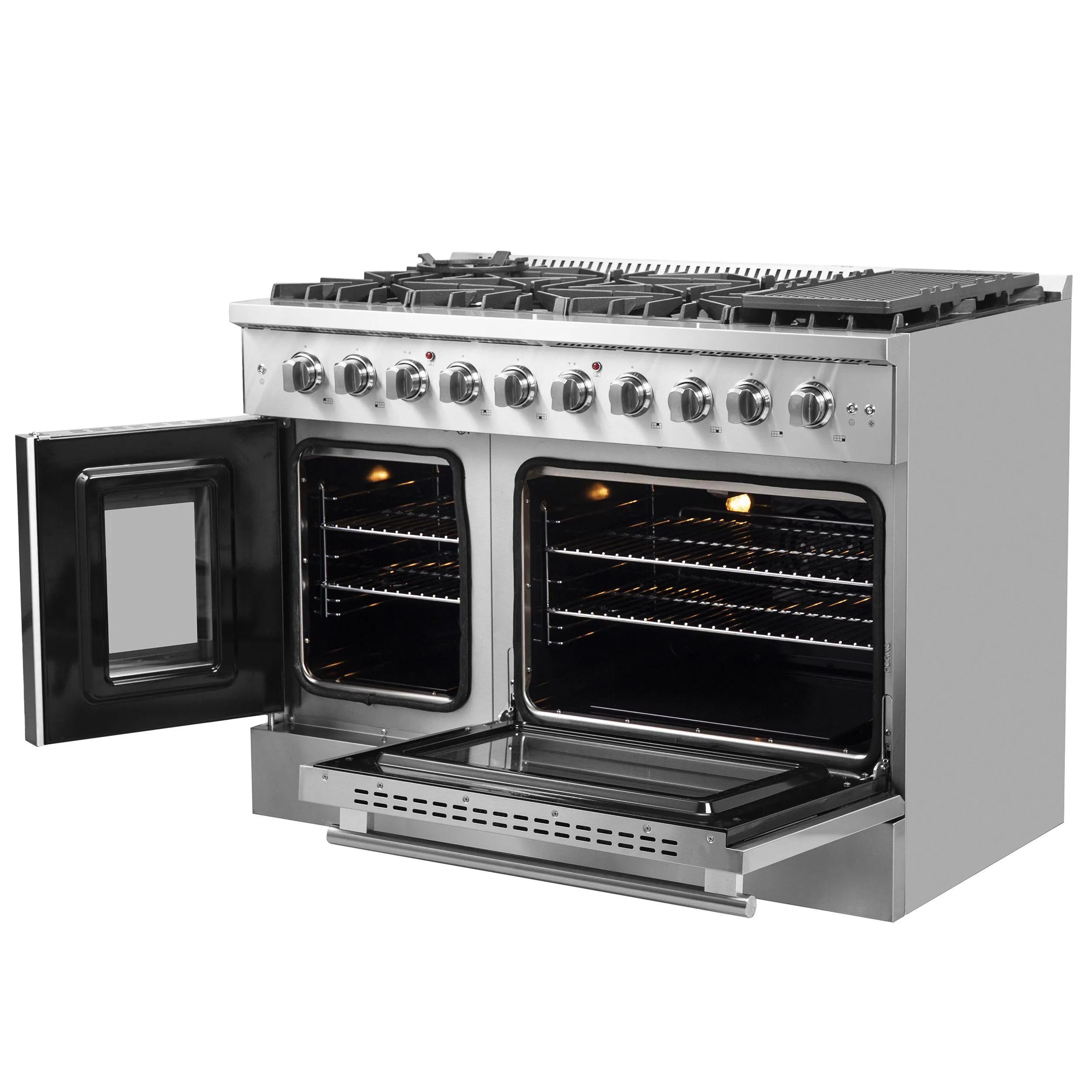 Forno FFSGS644448 Forno Galiano 48 Freestanding French Door Gas Range