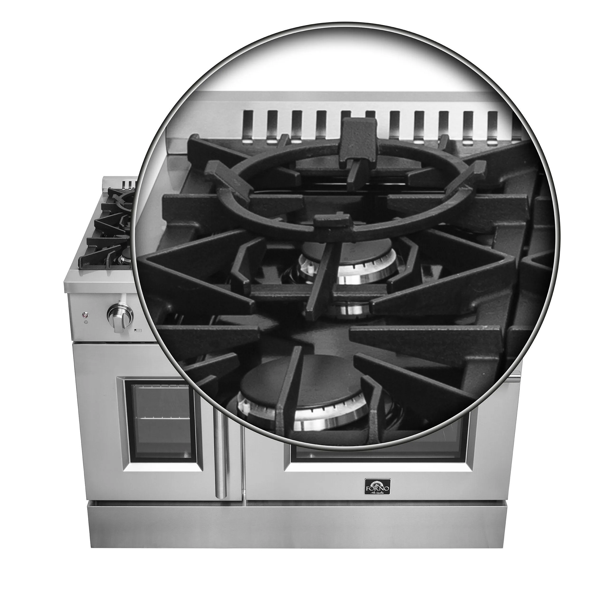 Forno FFSGS644448 Forno Galiano 48 Freestanding French Door Gas Range
