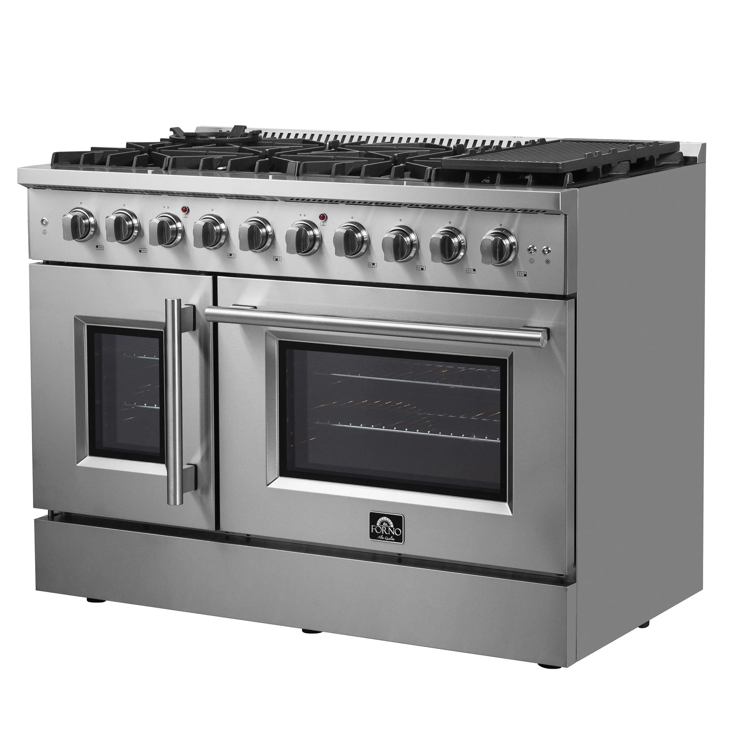 Forno FFSGS644448 Forno Galiano 48 Freestanding French Door Gas Range