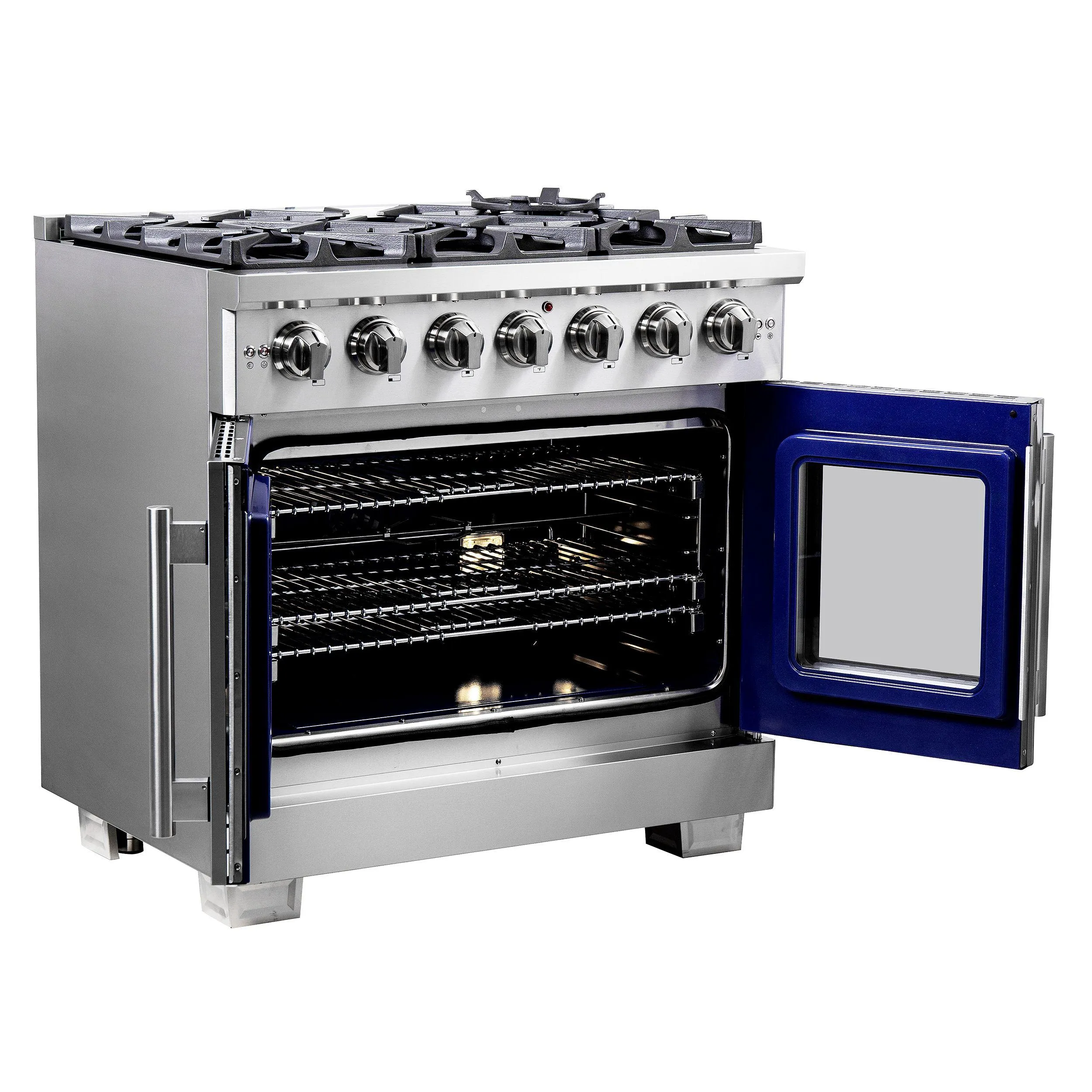 Forno FFSGS646036 Forno Capriasca 36 Freestanding French Door Gas Range