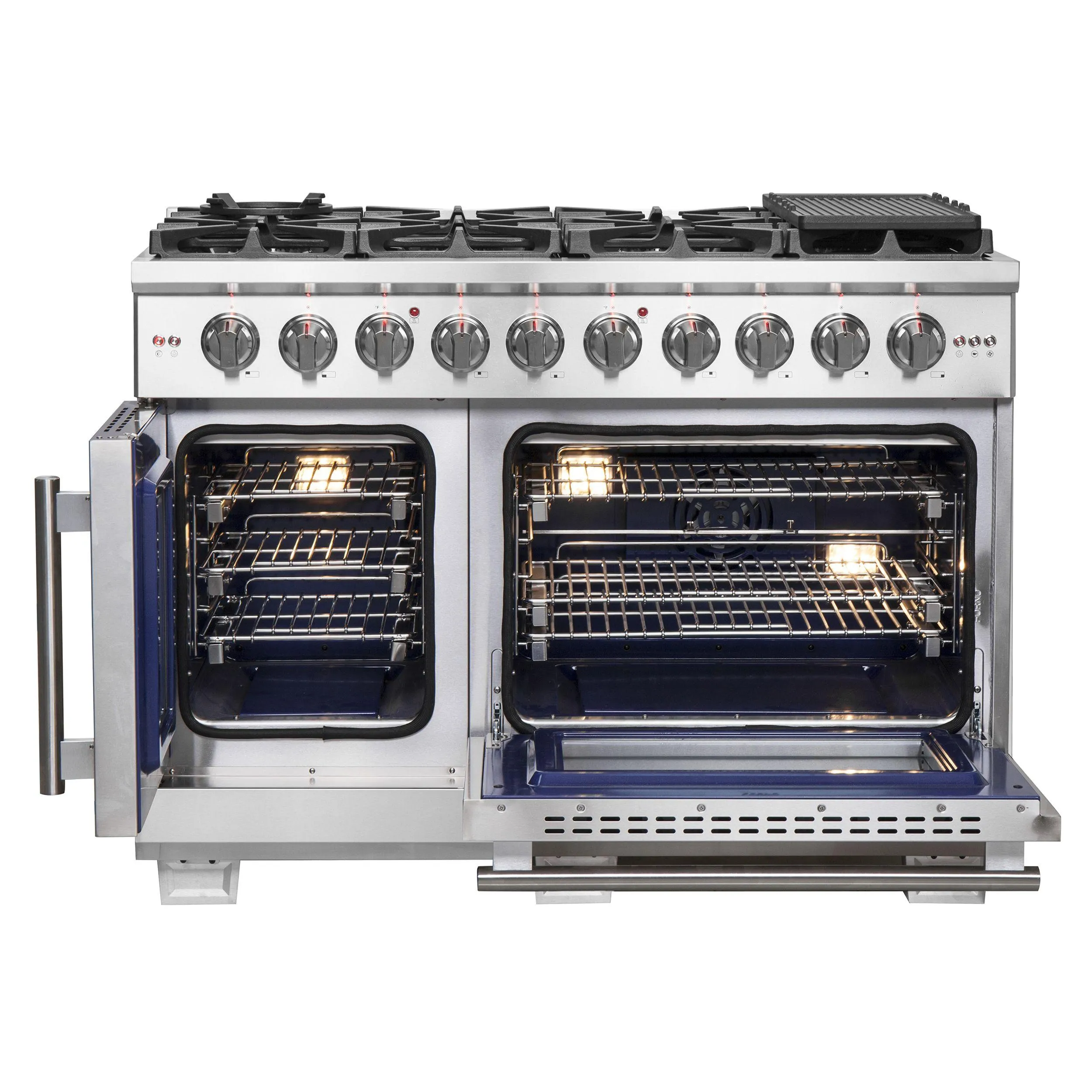 Forno FFSGS646048 Forno Capriasca 48 Freestanding French Door Gas Range