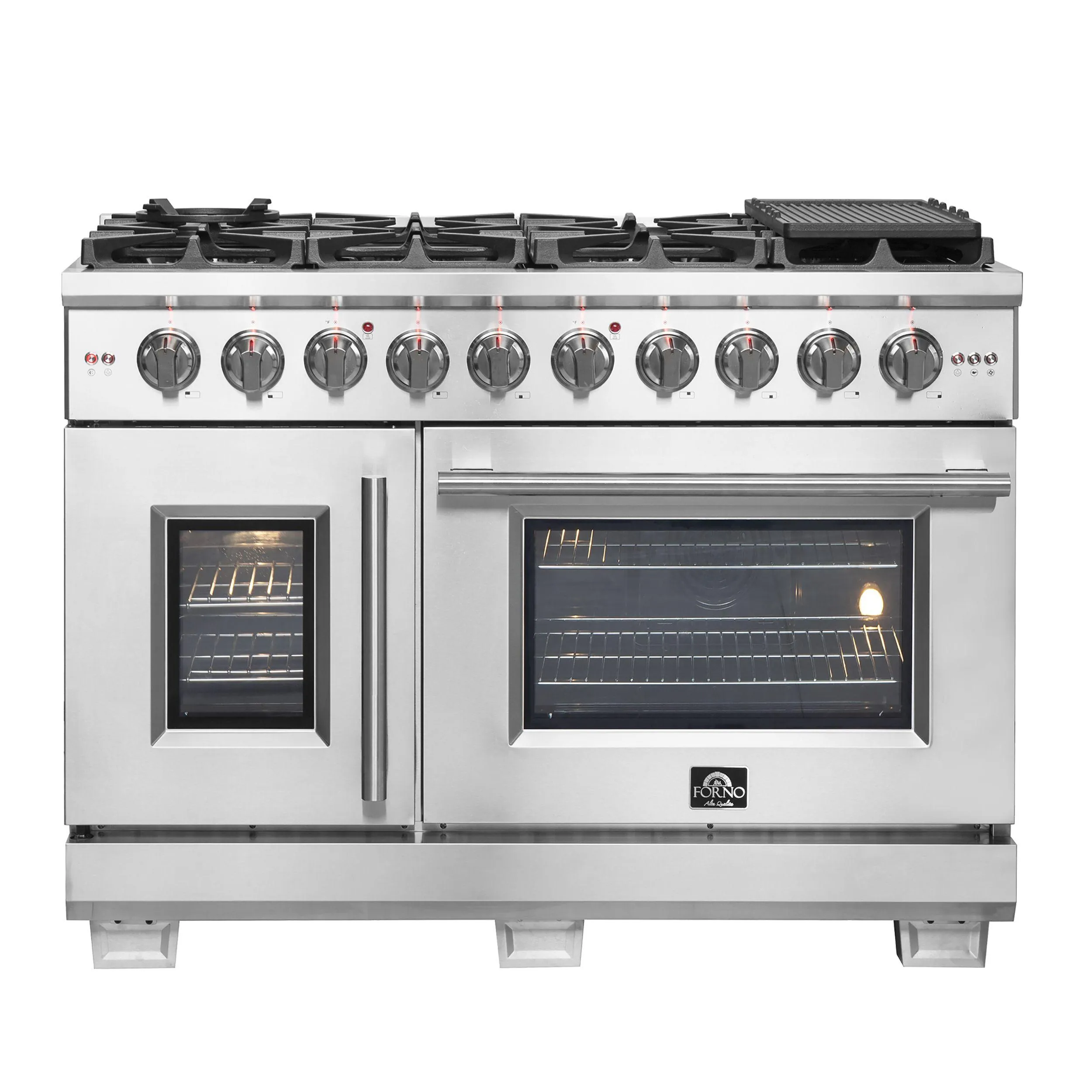 Forno FFSGS646048 Forno Capriasca 48 Freestanding French Door Gas Range