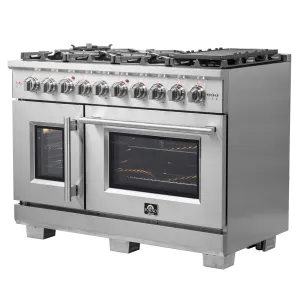 Forno FFSGS646048 Forno Capriasca 48 Freestanding French Door Gas Range
