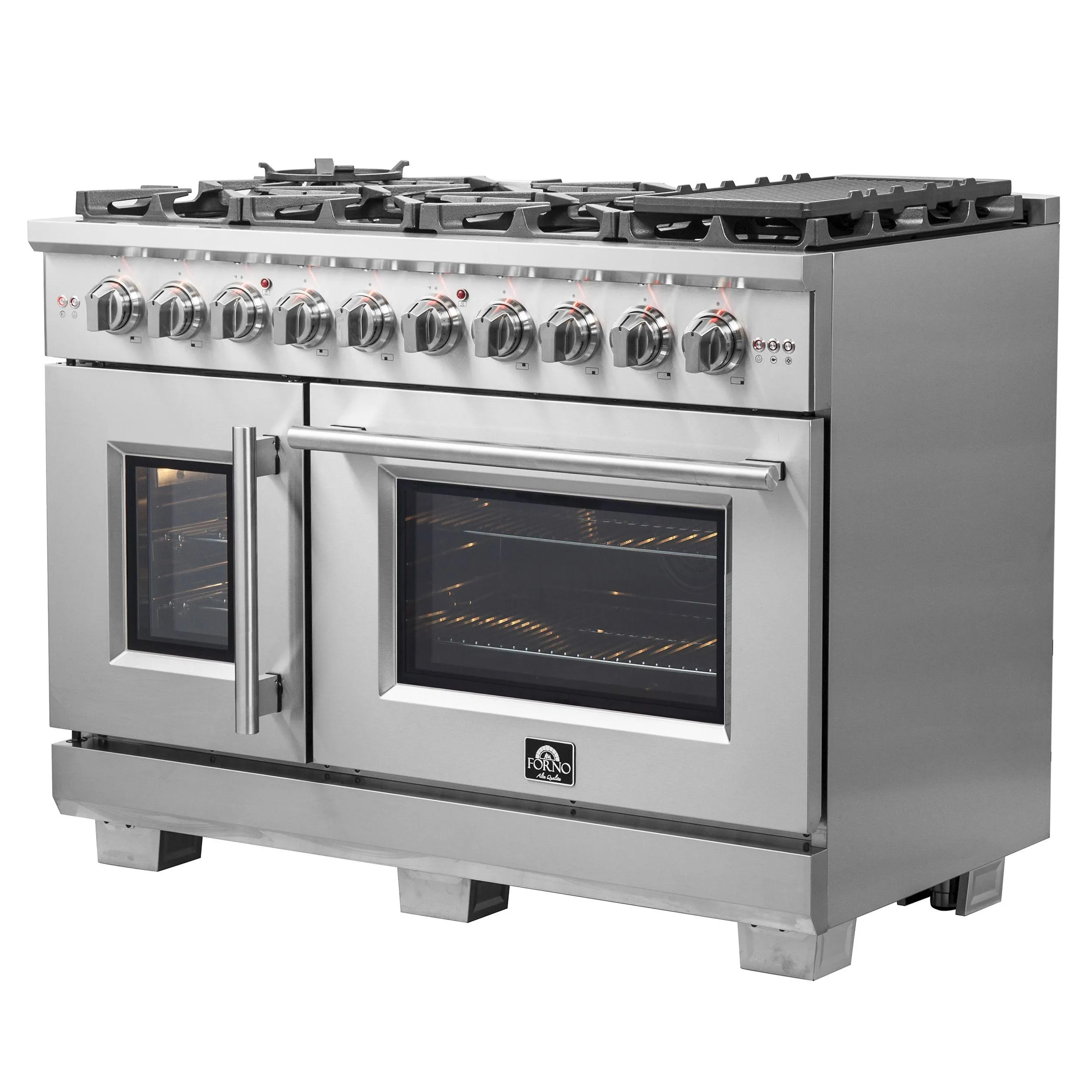 Forno FFSGS646048 Forno Capriasca 48 Freestanding French Door Gas Range