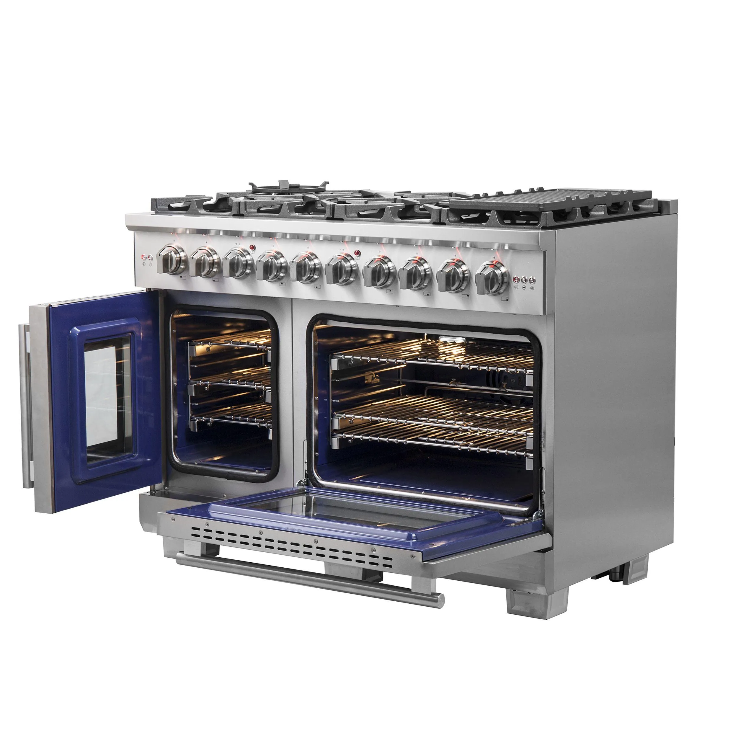 Forno FFSGS646048 Forno Capriasca 48 Freestanding French Door Gas Range