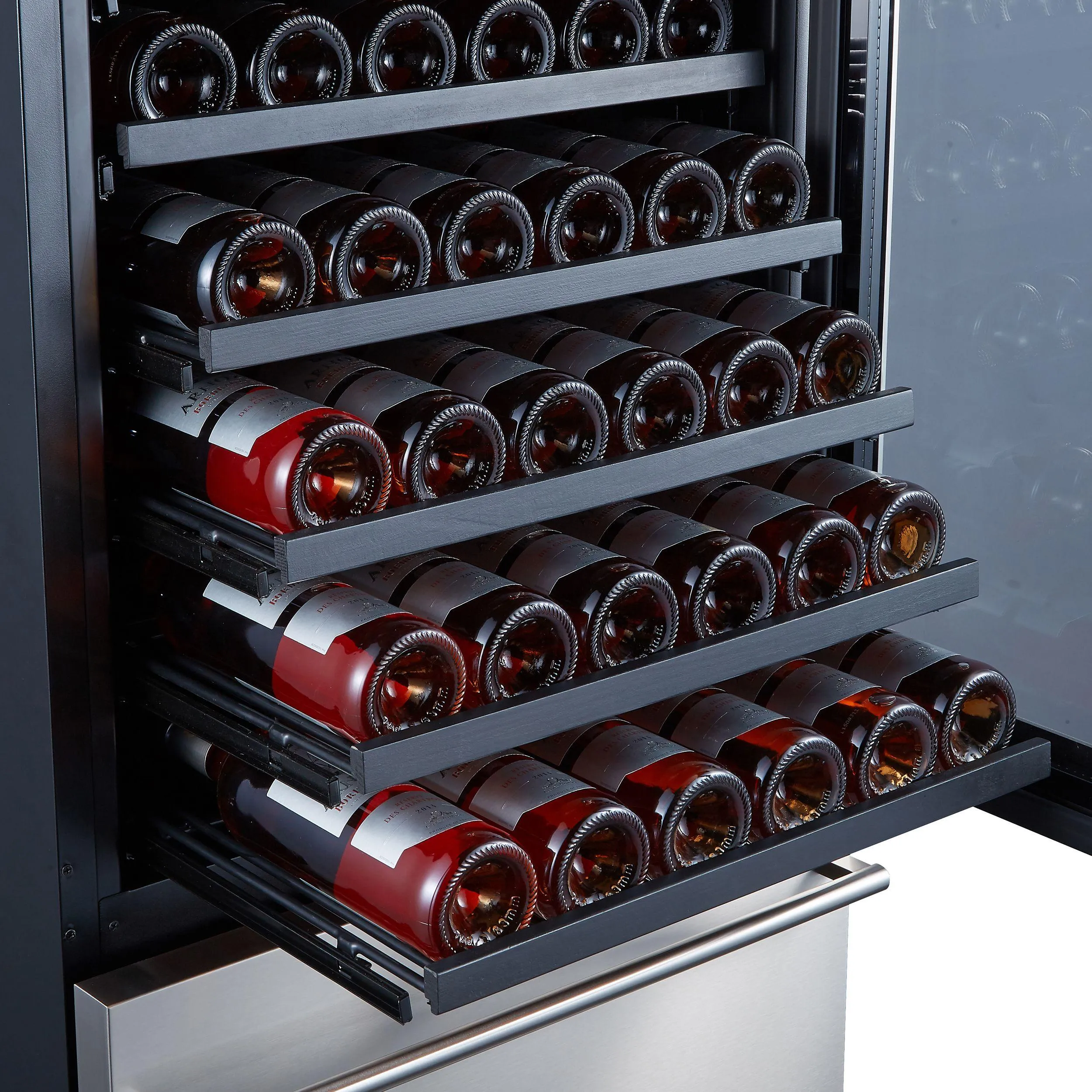 Forno FWCDR662824S Azienda - Dual Temperature Zone 24'' Wine Cooler -108 Bottles With Two Refrigerated Drawers
