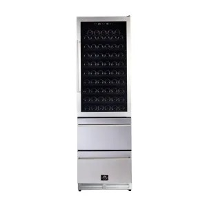 Forno FWCDR662824S Azienda - Dual Temperature Zone 24'' Wine Cooler -108 Bottles With Two Refrigerated Drawers