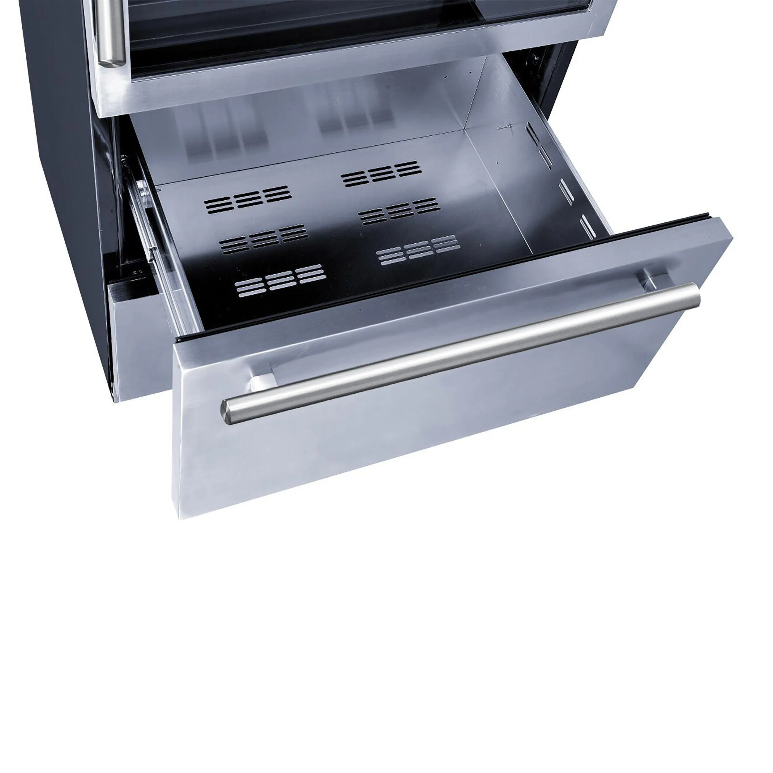 Forno FWCDR666130S Capraia - Triple Temp Zones - Dual Zone 30 Wine Cooler With Two Refrigerator Drawers