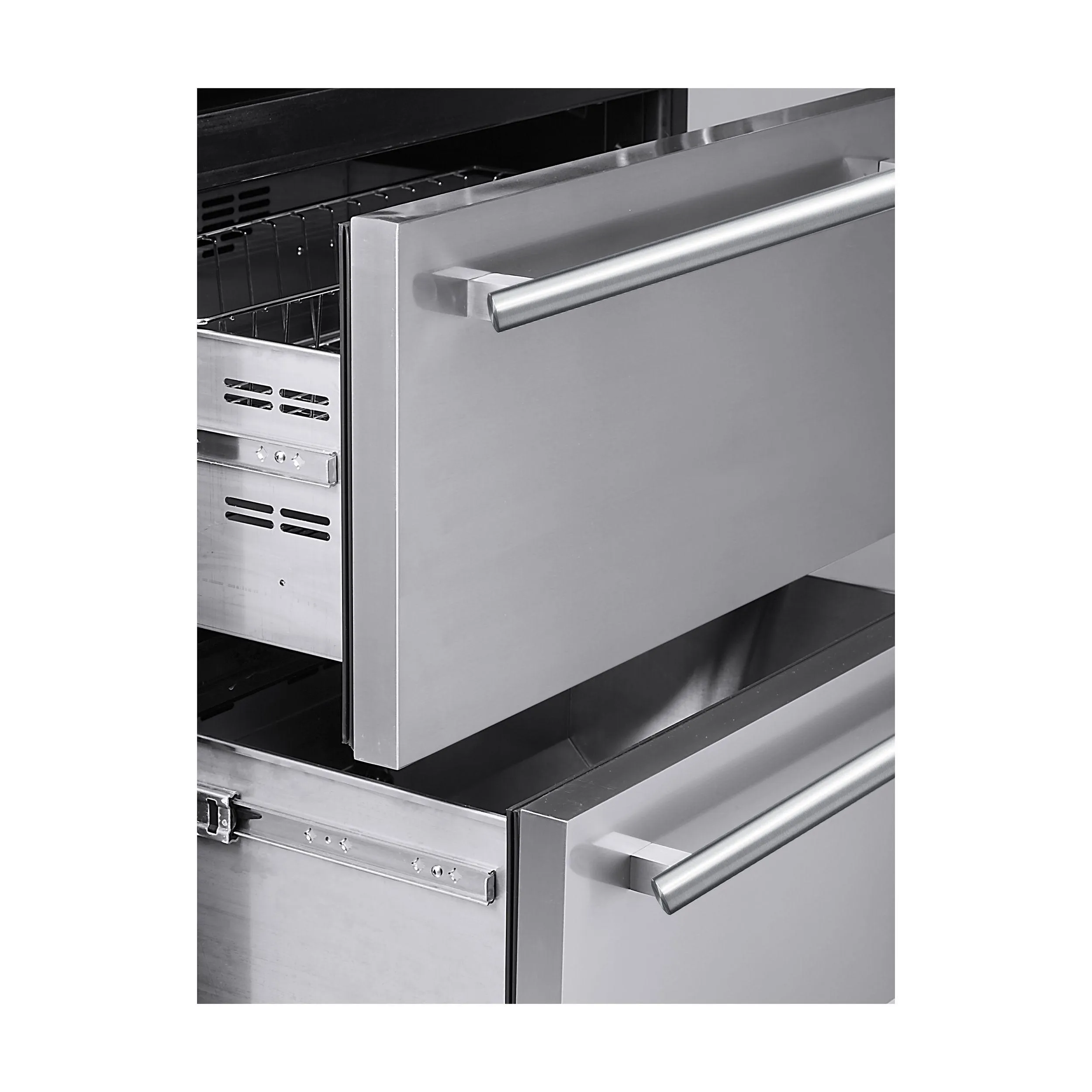 Forno FWCDR666130S Capraia - Triple Temp Zones - Dual Zone 30 Wine Cooler With Two Refrigerator Drawers