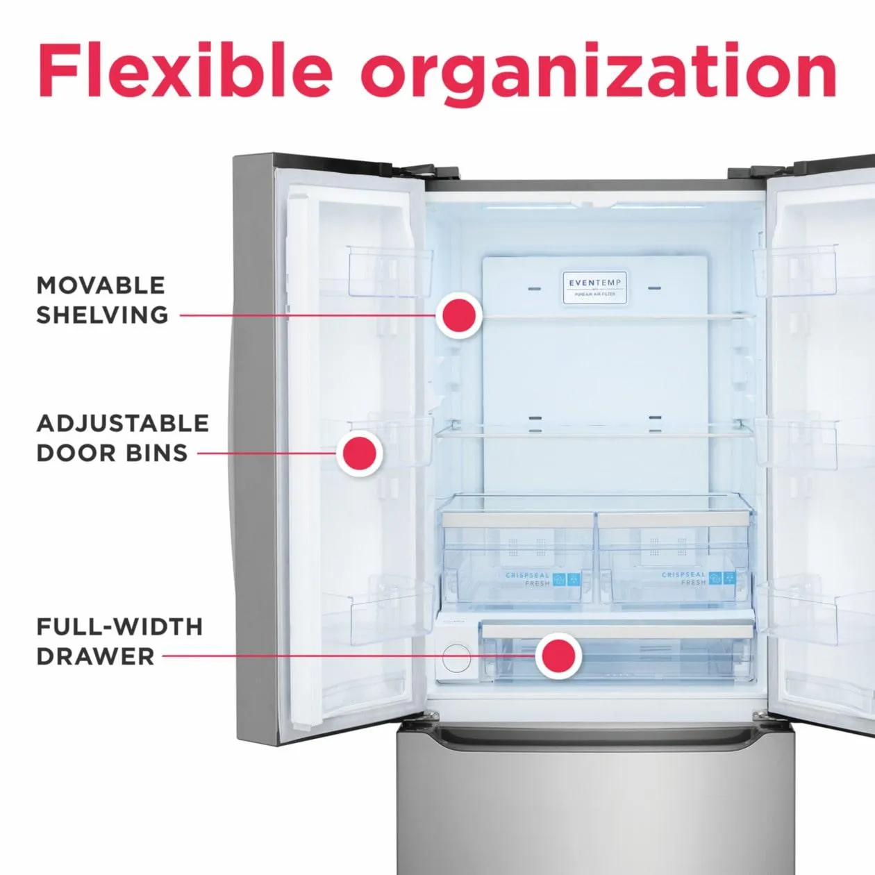 Frigidaire GRFN2023AF Frigidaire Gallery 20.0 Cu. Ft. Standard-Depth French Door Refrigerator