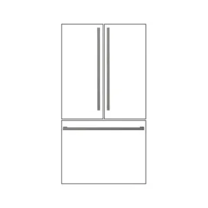 Fulgor Milano F7HK36FFBS 36 French Door Fridge Handle Kit