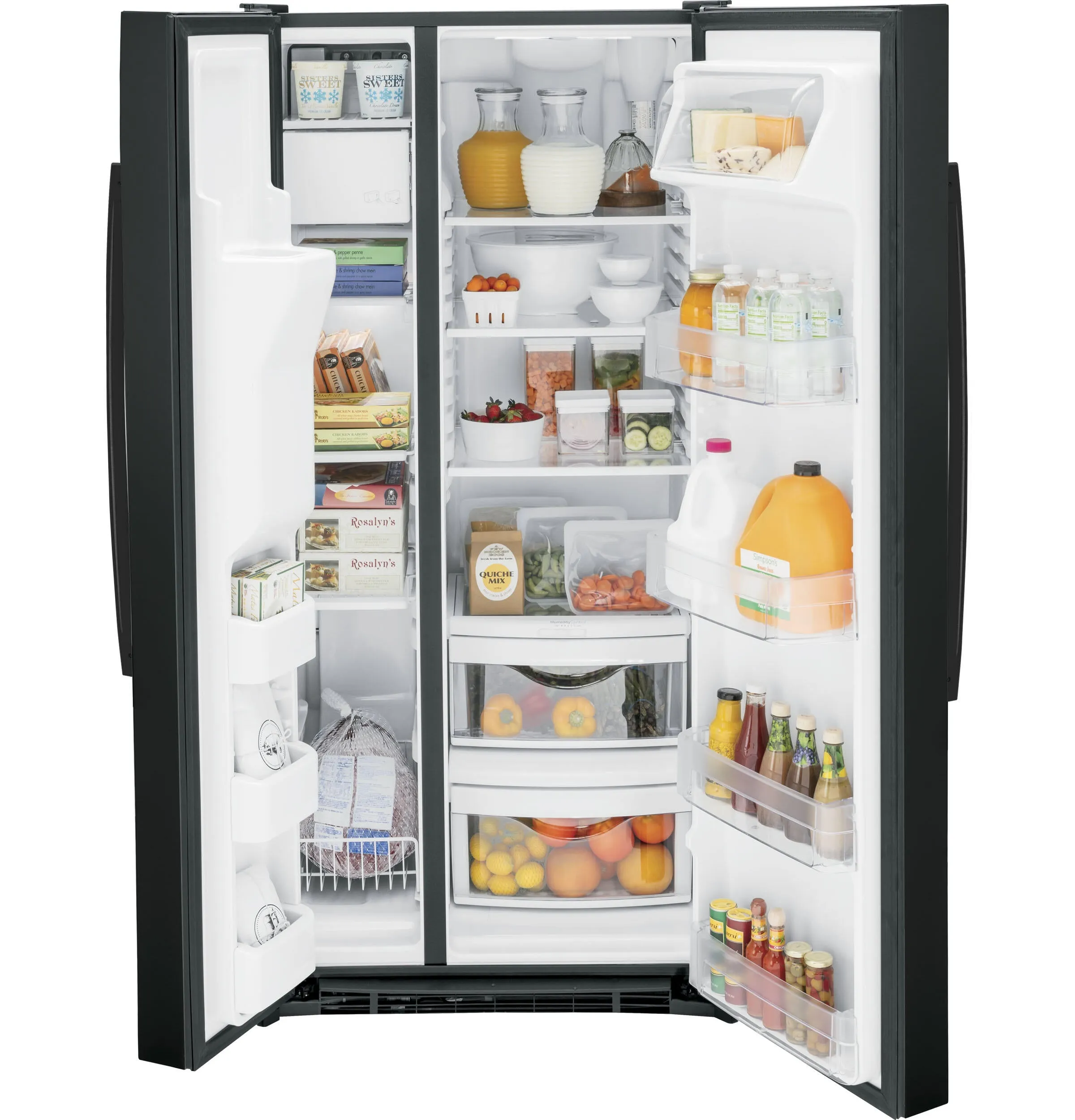 Ge Appliances GSE23GGPBB Ge Energy Star 23.0 Cu. Ft. Side-By-Side Refrigerator