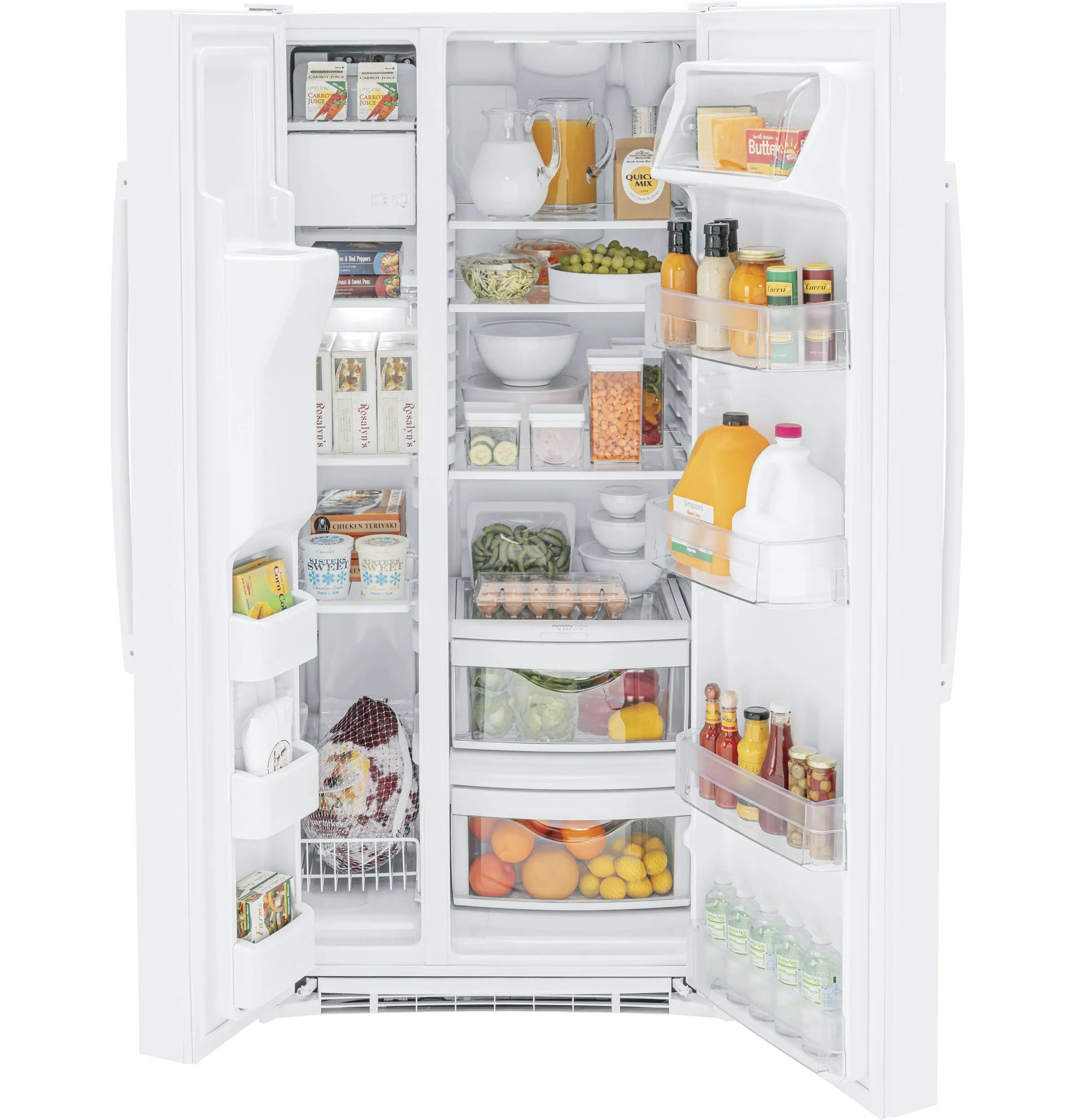 Ge Appliances GSS23GGPWW Ge 23.0 Cu. Ft. Side-By-Side Refrigerator