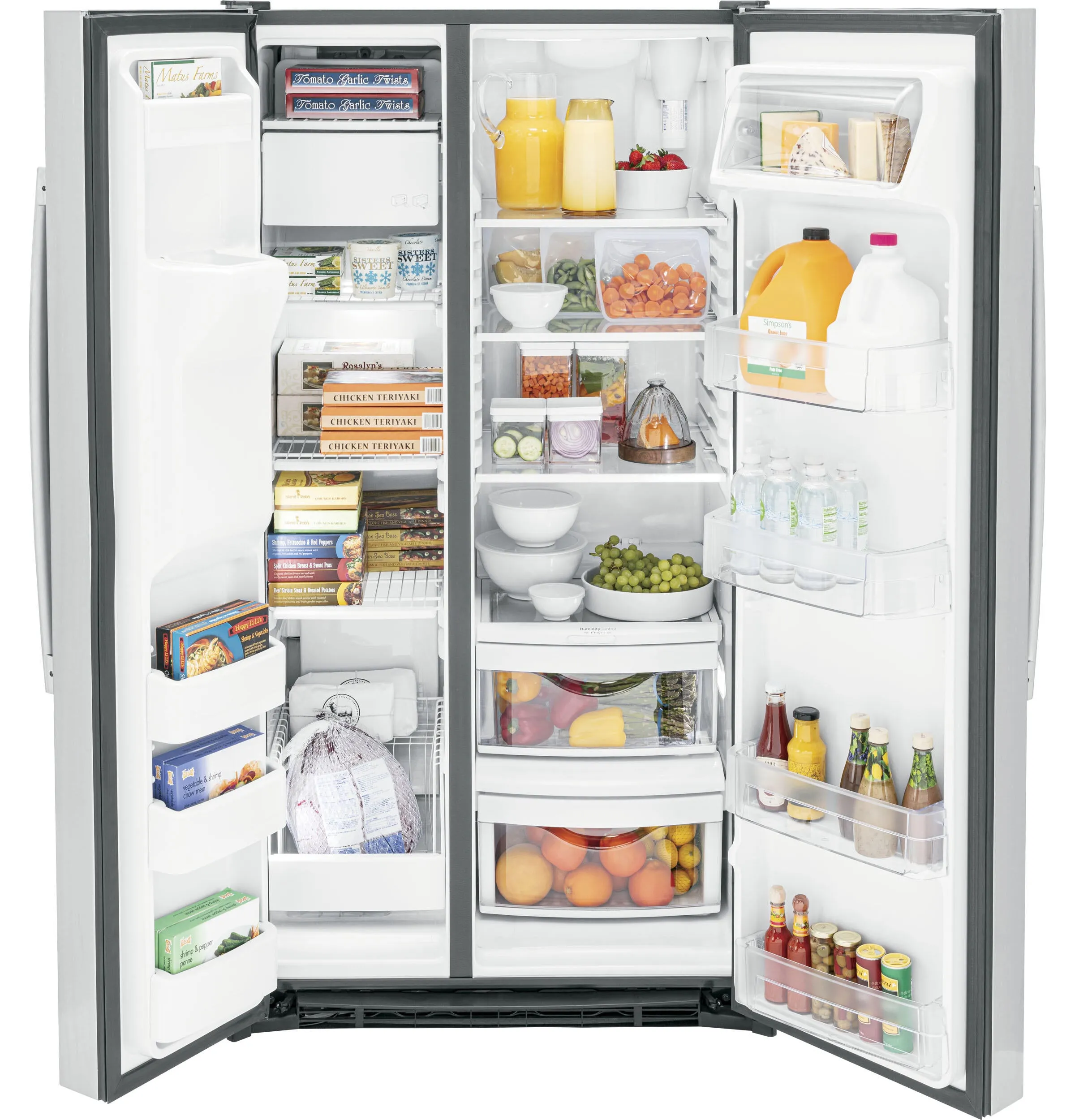 Ge Appliances GSS25GYPFS Ge 25.3 Cu. Ft. Side-By-Side Refrigerator