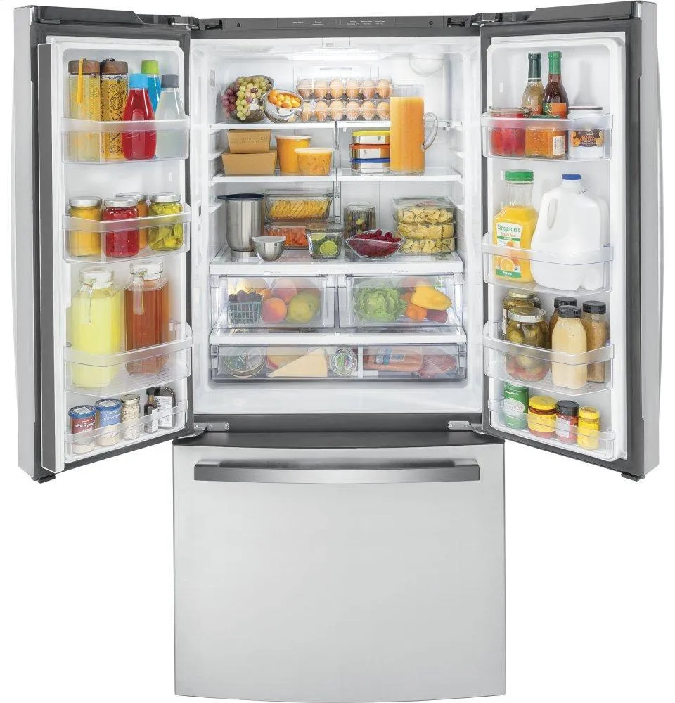 Ge Appliances GWE19JYLFS Ge Energy Star 18.6 Cu. Ft. Counter-Depth French-Door Refrigerator