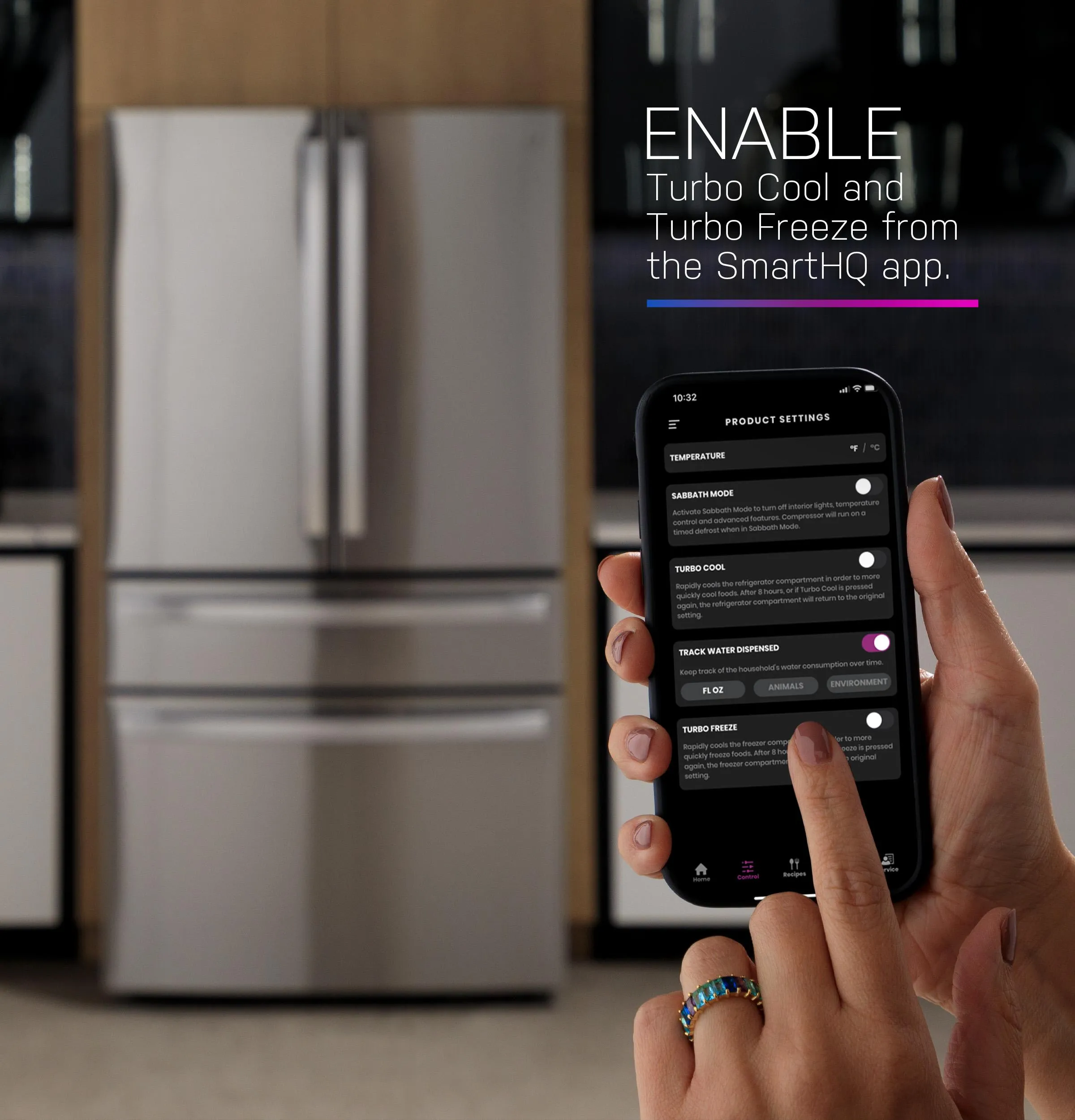 Ge Appliances PGE29BYTFS Ge Profile&#8482; Series Energy Star 28.7 Cu. Ft. Smart Fingerprint Resistant 4-Door French-Door Refrigerator With Dual-Dispense Autofill Pitcher